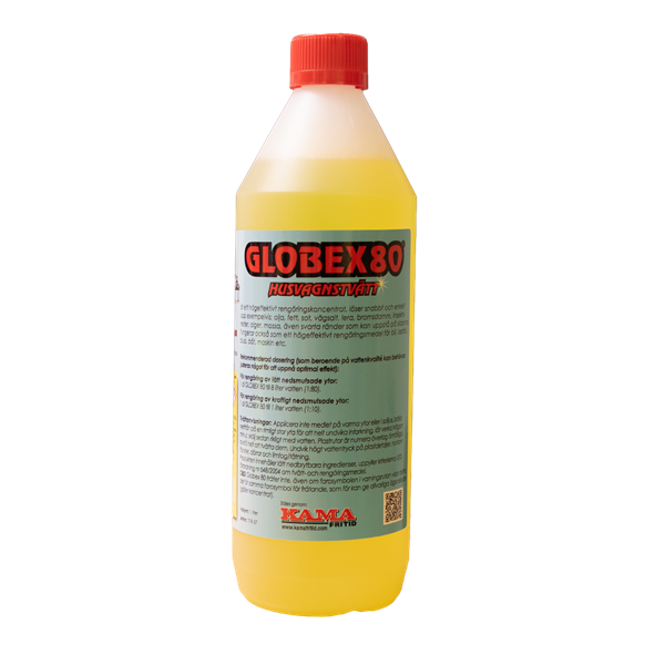 Globex 80 Husvagnstvätt utan vax. 1 liter.