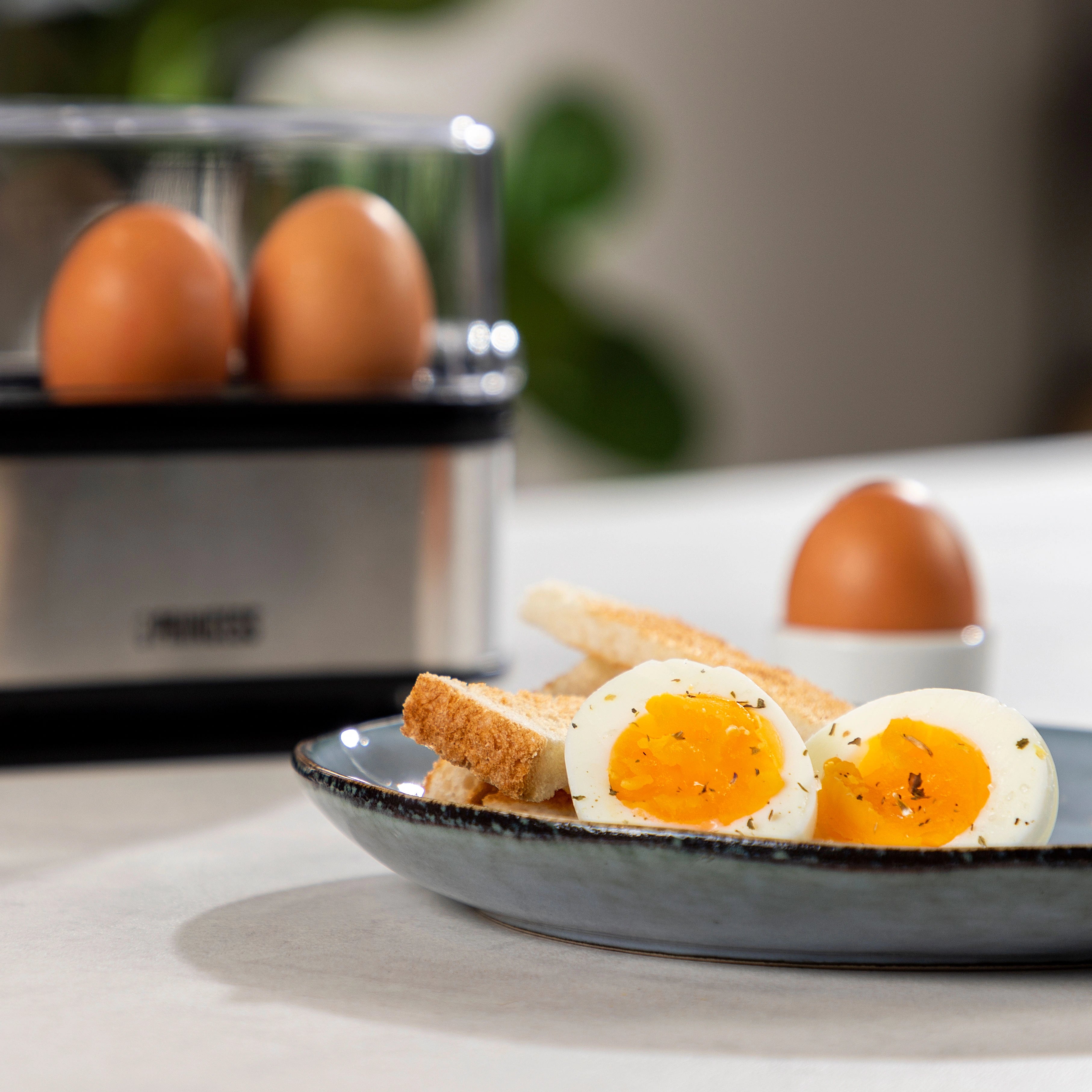 Äggkokare 6ägg 400Watt Rostfritt stål
