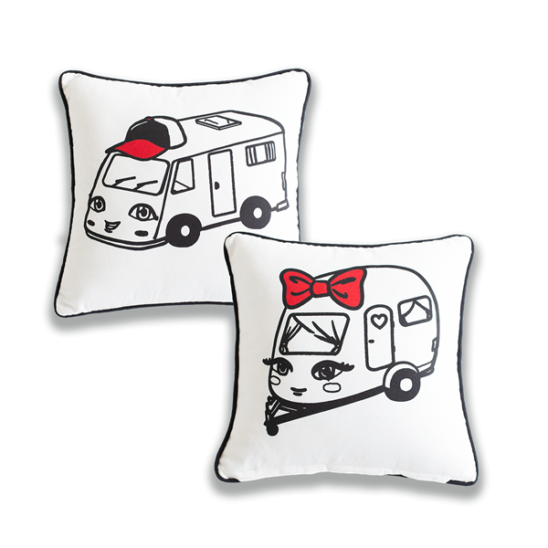 *OUTLET** Prydnadskudde Camping Kidz.