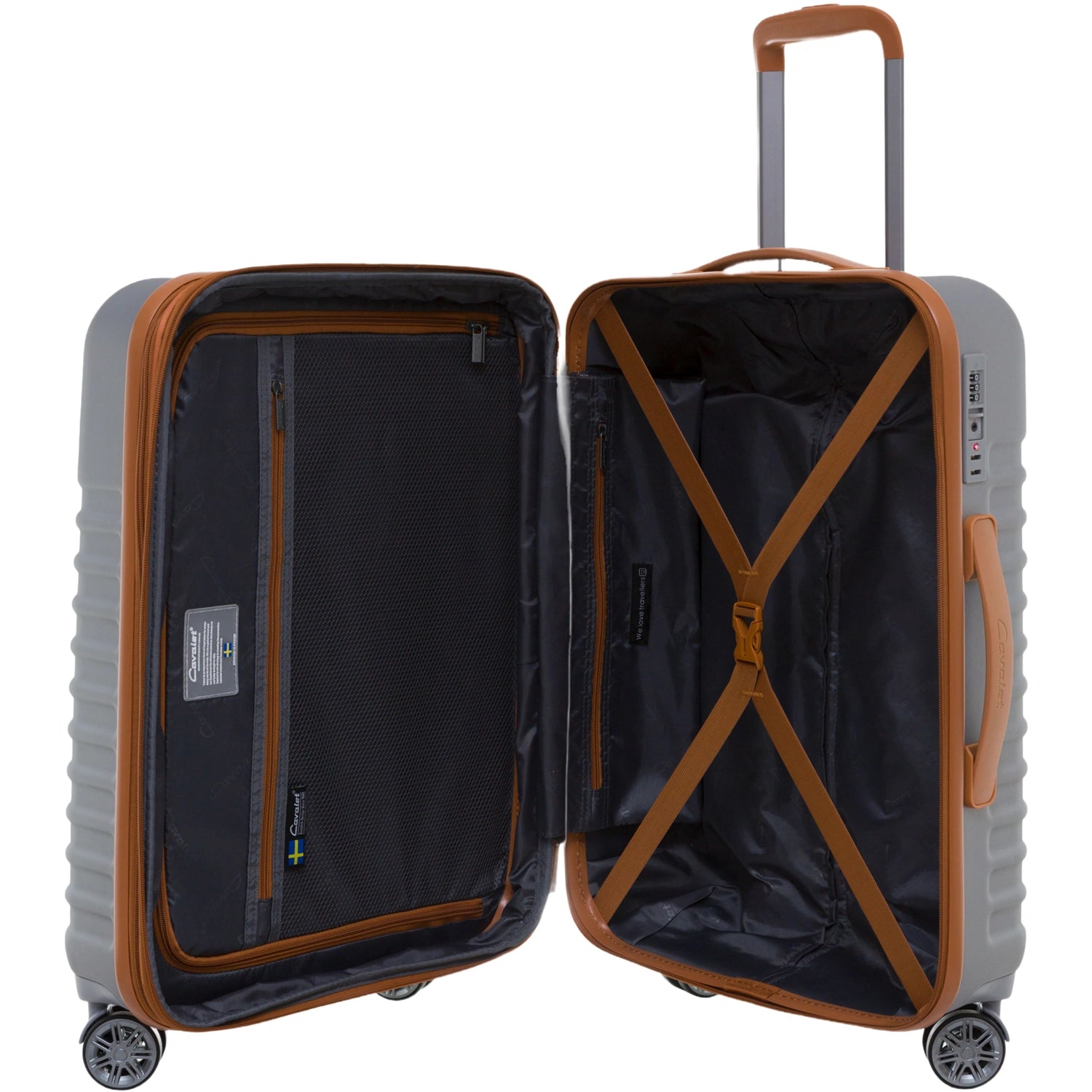Resväska Pasadena Medium Silver/Tan
