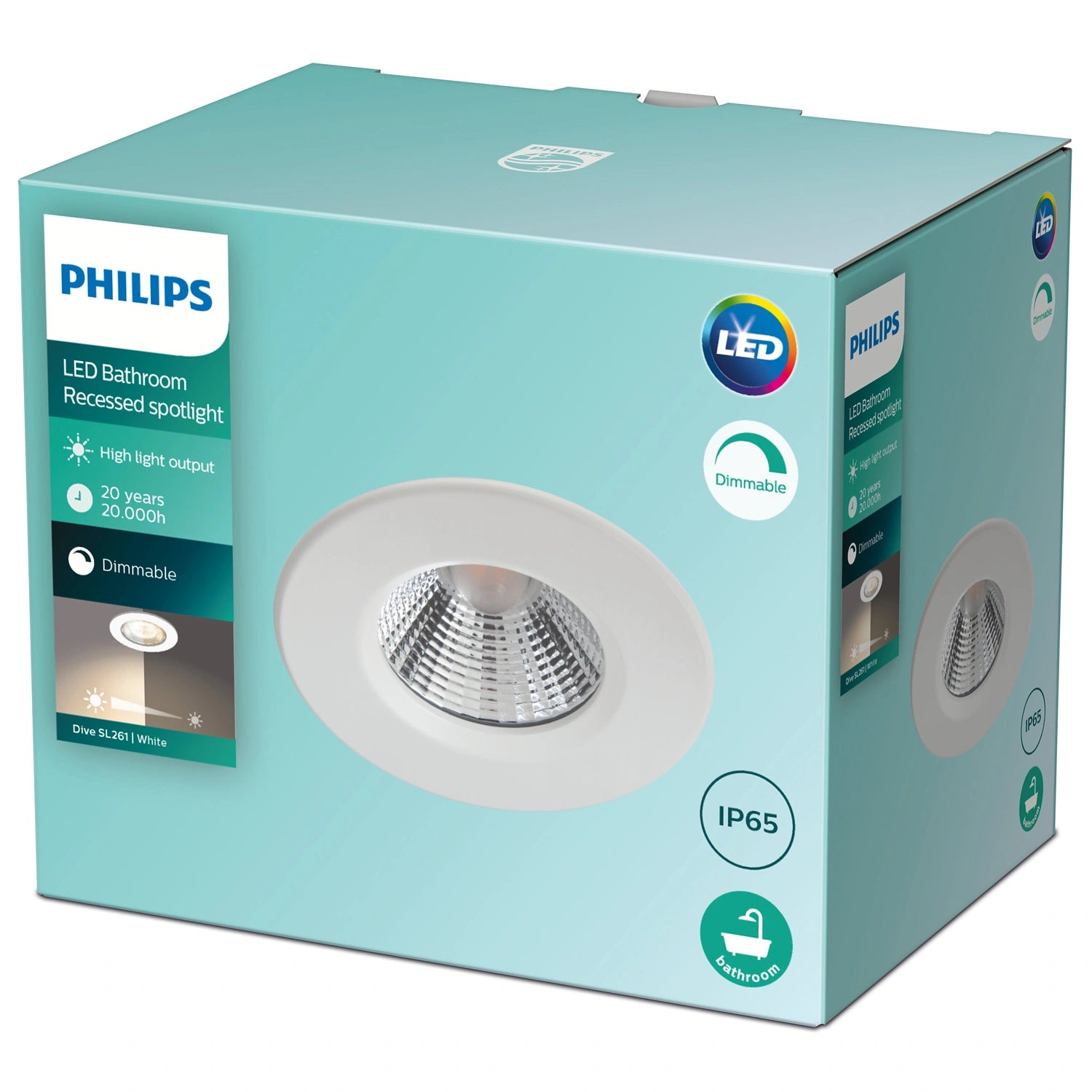 Dive LED-spot 85mm 5,5W 350lm 2700K dim IP65