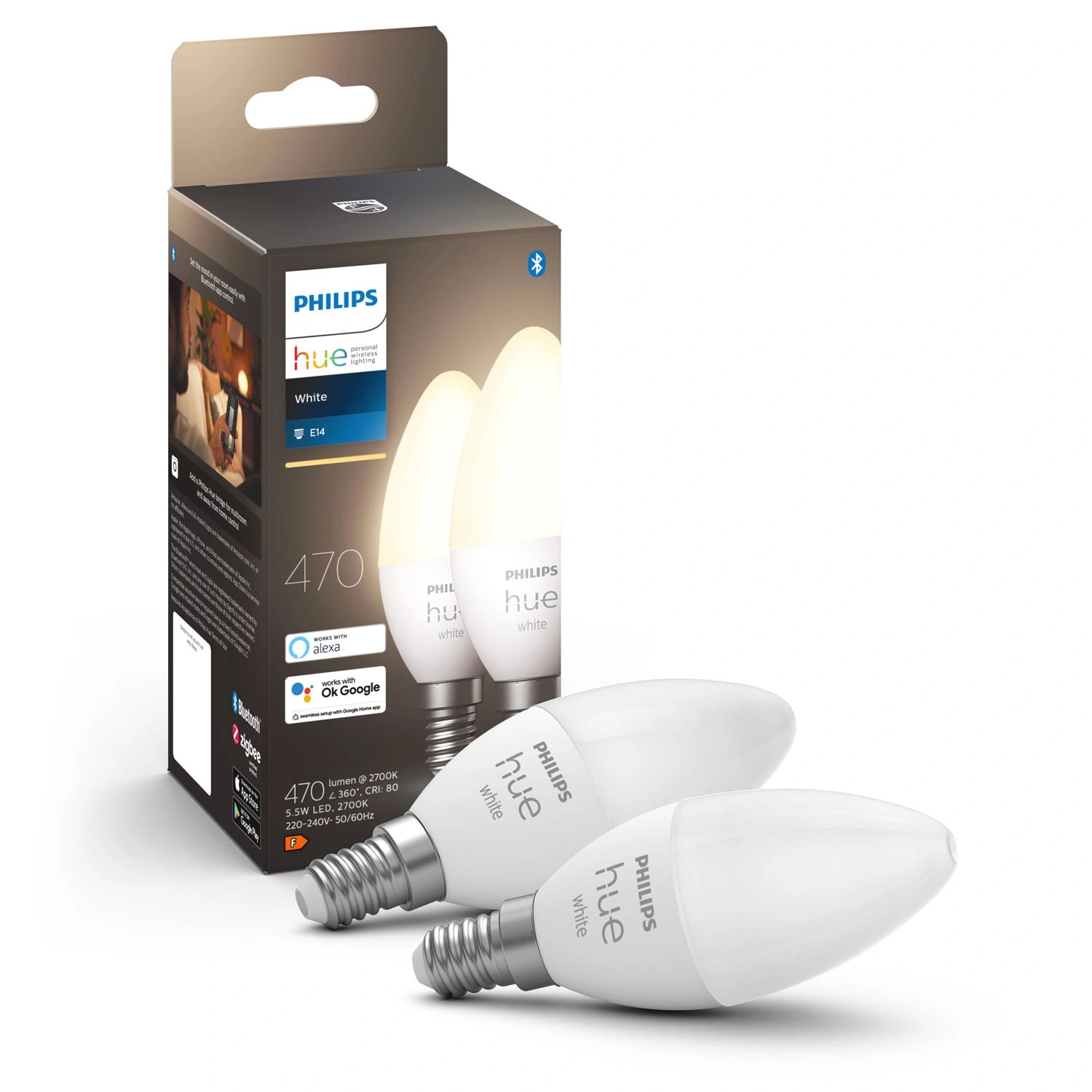 White E14 Kron 2-pack