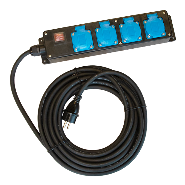 Gocamp Trevägs grenuttag 230V med USB-uttag.