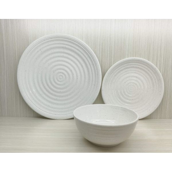 Melaminservis Granite Pearl. 12 delar