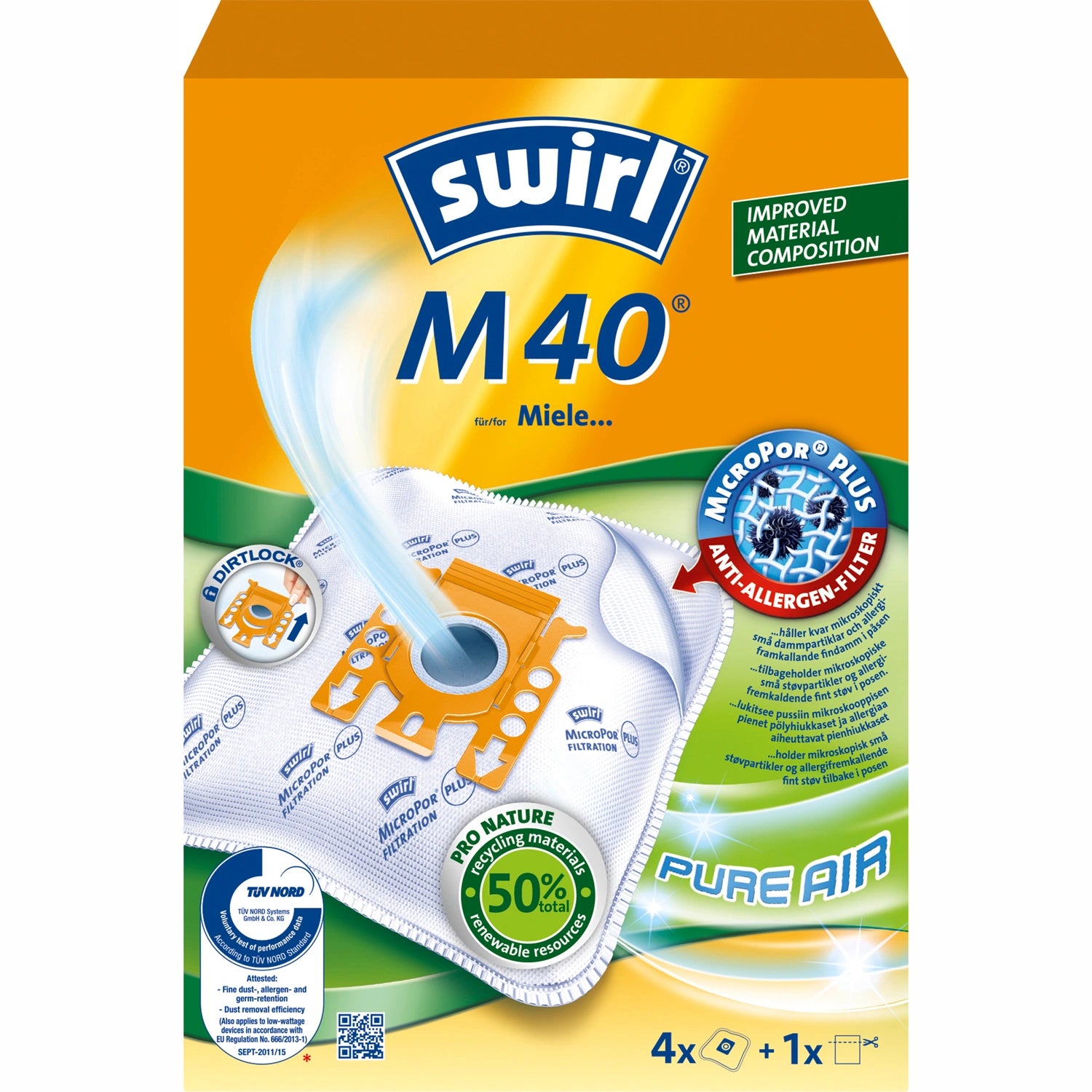 Dammsugarpåsar M40 OBS 3X4ST 3ST DFP