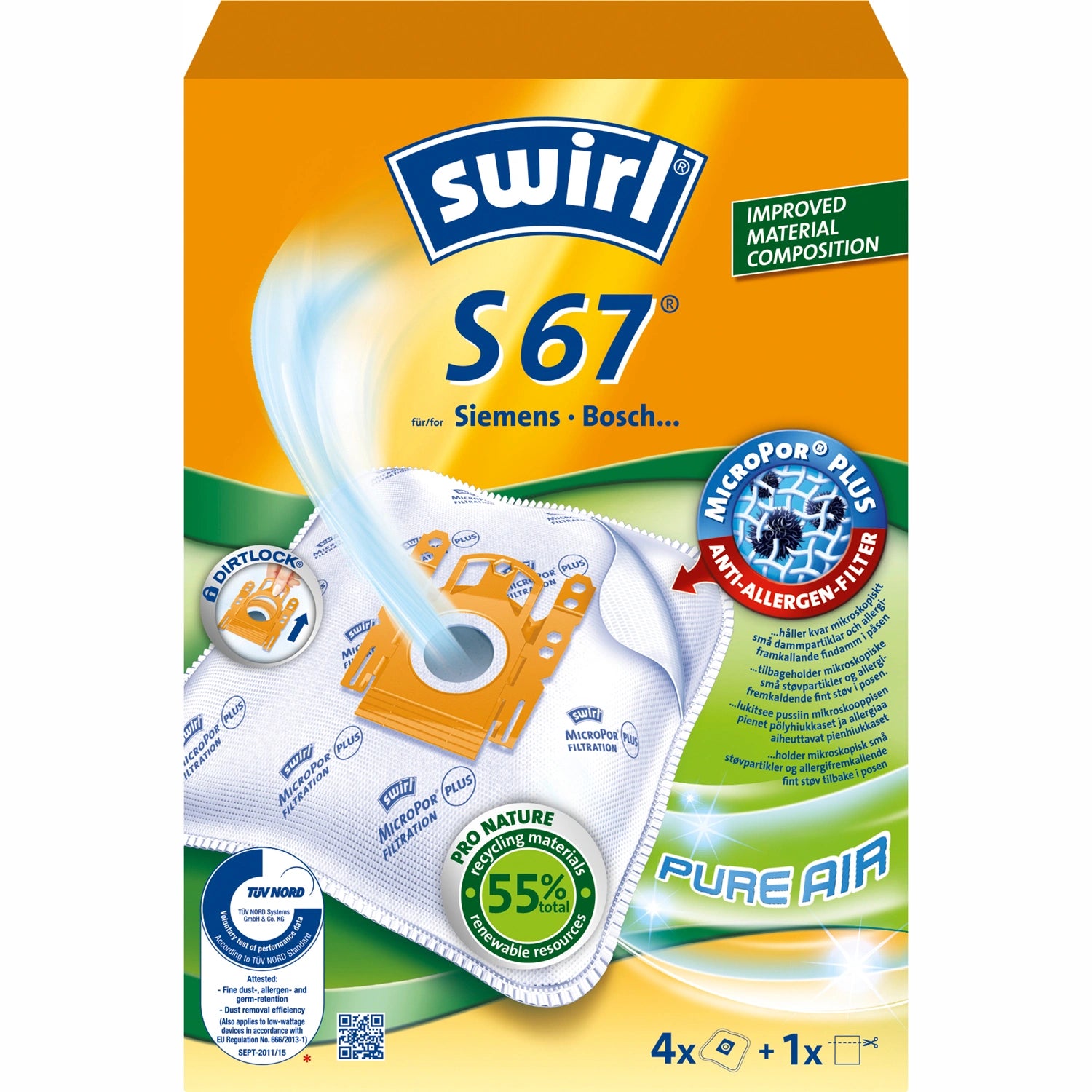 Dammsugarpåsar S67 4ST (OBS 3ST DFP)