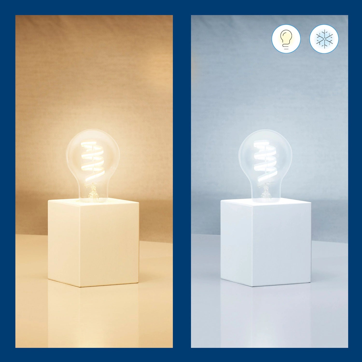 WiFi Smart LED E27 40W Filament Färg + Varm-kallvit 470lm