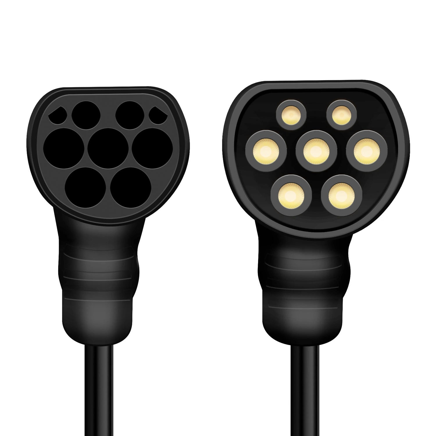 Laddkabel Elbil Typ 2 3-fas 32A 22kW 7,5m