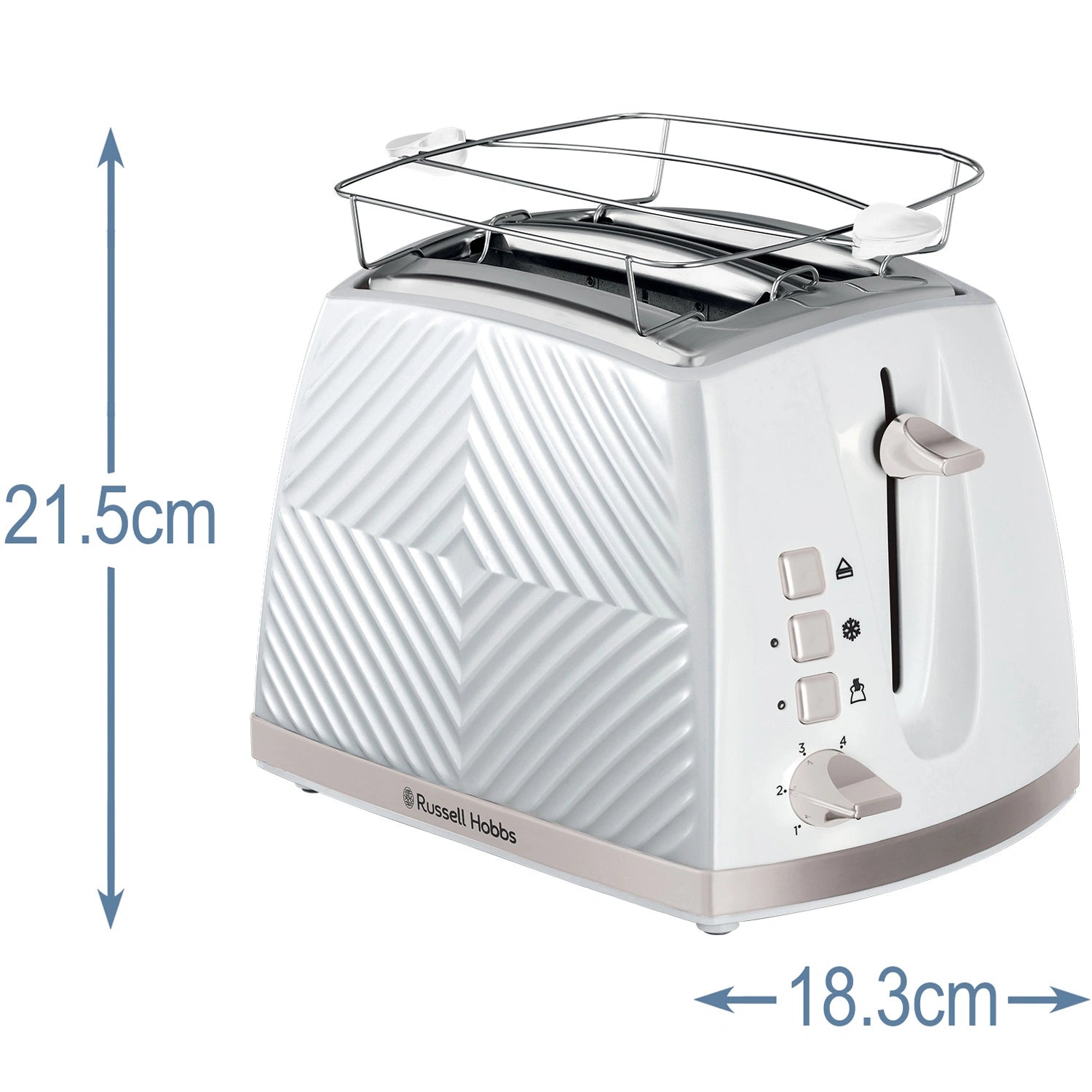 Brödrost Vit Groove 2S Toast 26391-56