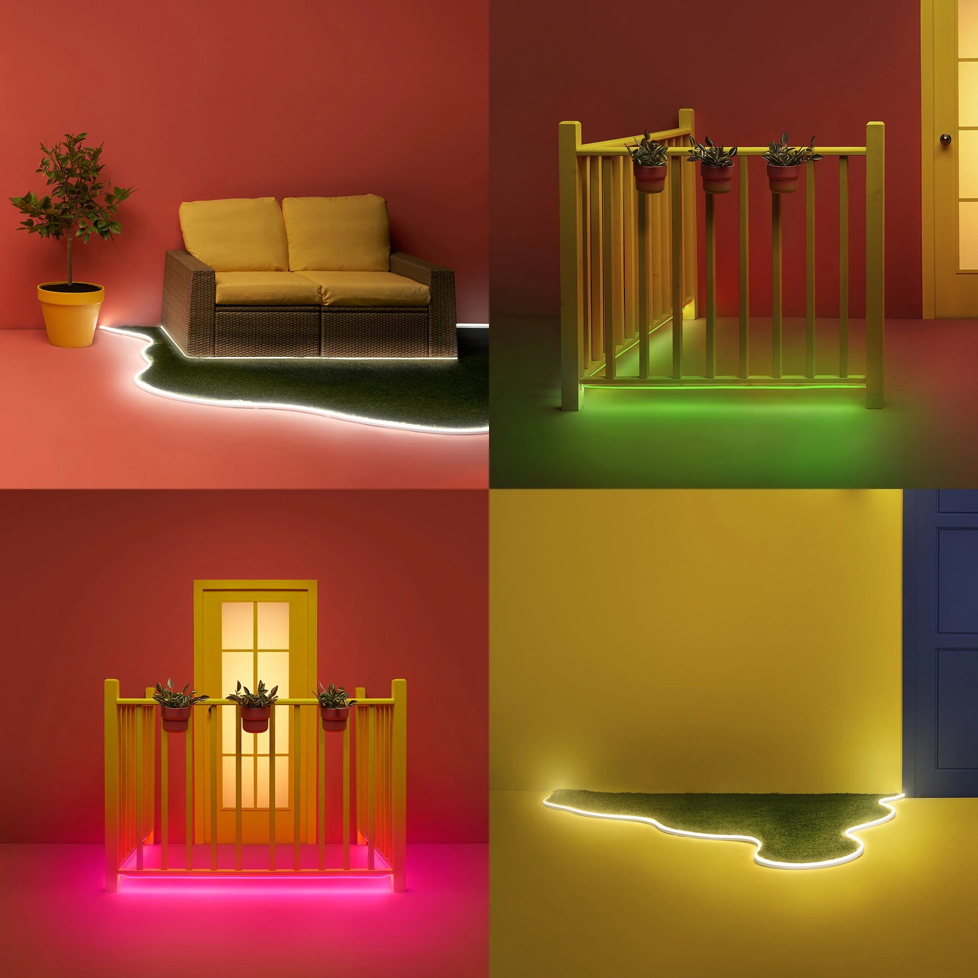WiFi Smart RGBW-Lightstrip Utomhus 5m