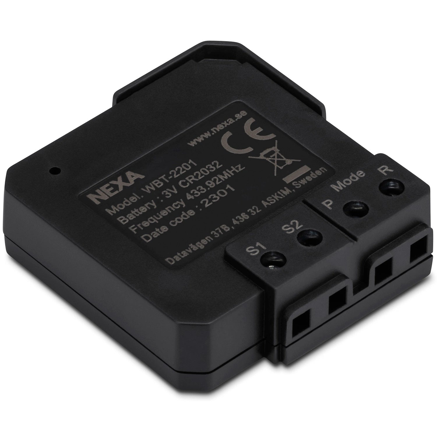 WBT-2201 Inbyggnadsändare batteri På/Av/Dimmer 2 kanaler