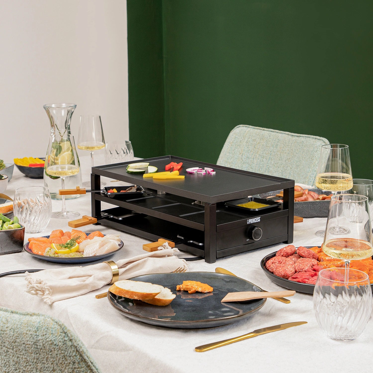 Raclette 162655 Black Steel Raclette för 8pers.