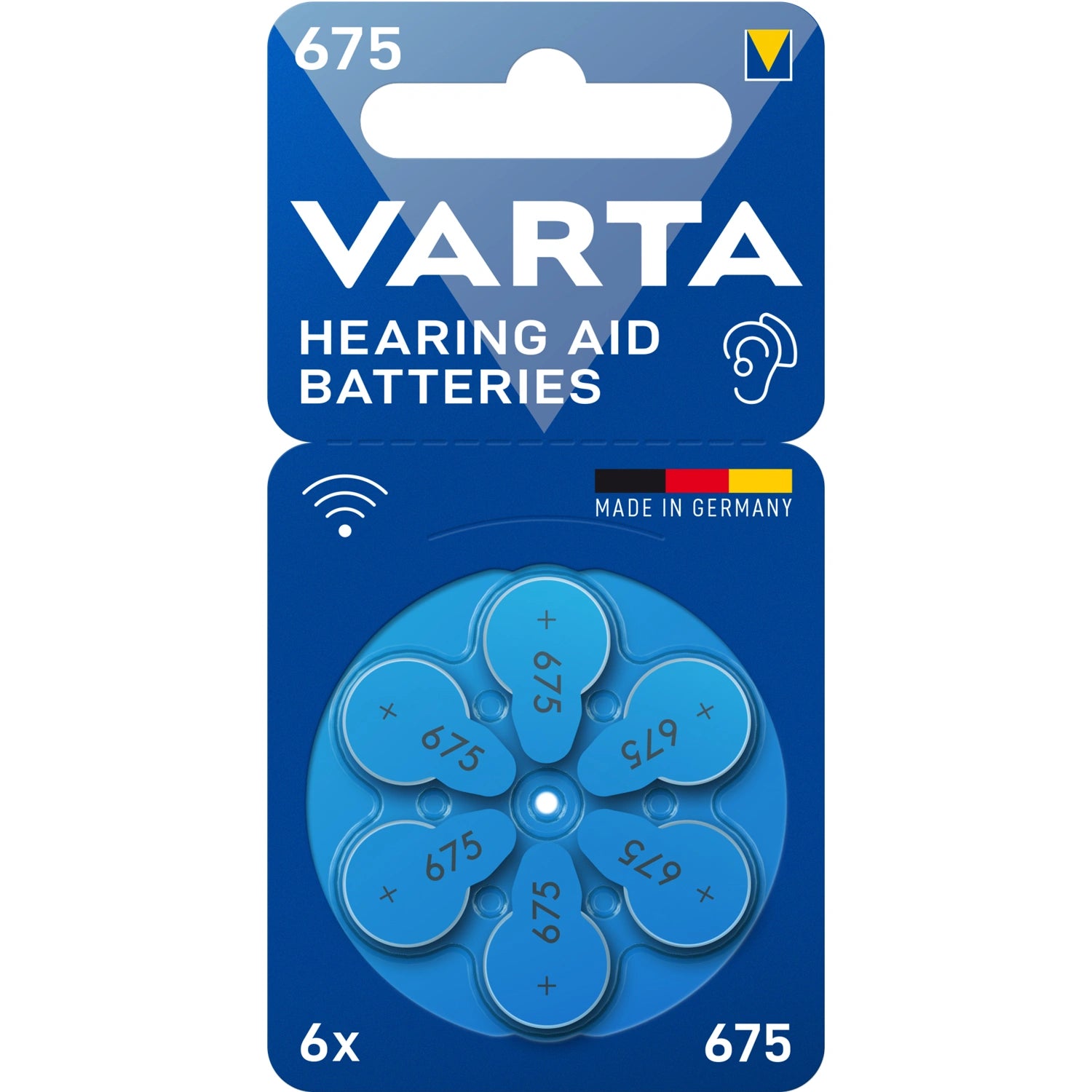 Hörapparatsbatteri 675 / A675 / PR44 6-pack