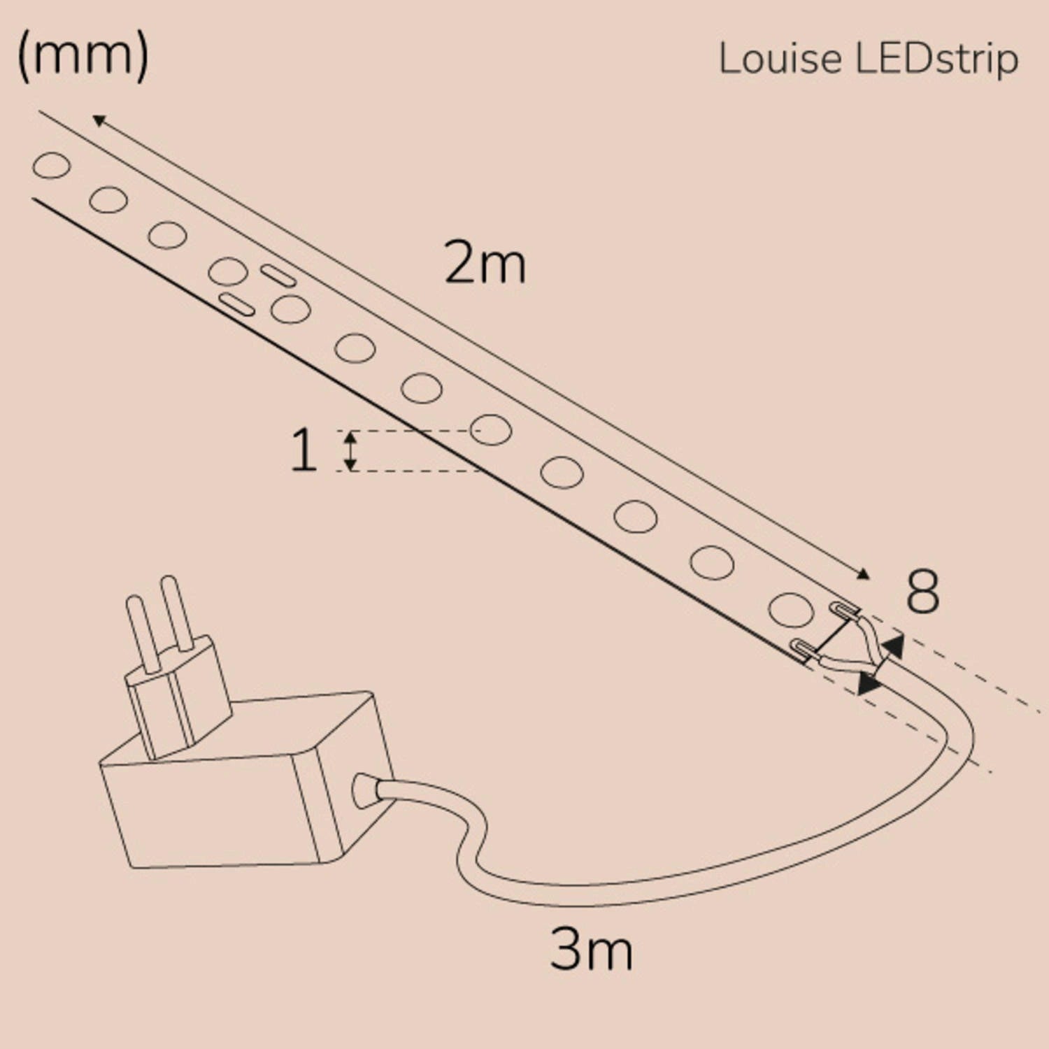Louise Ledstrip kit COB-LED DOT IP20 2m 3000K