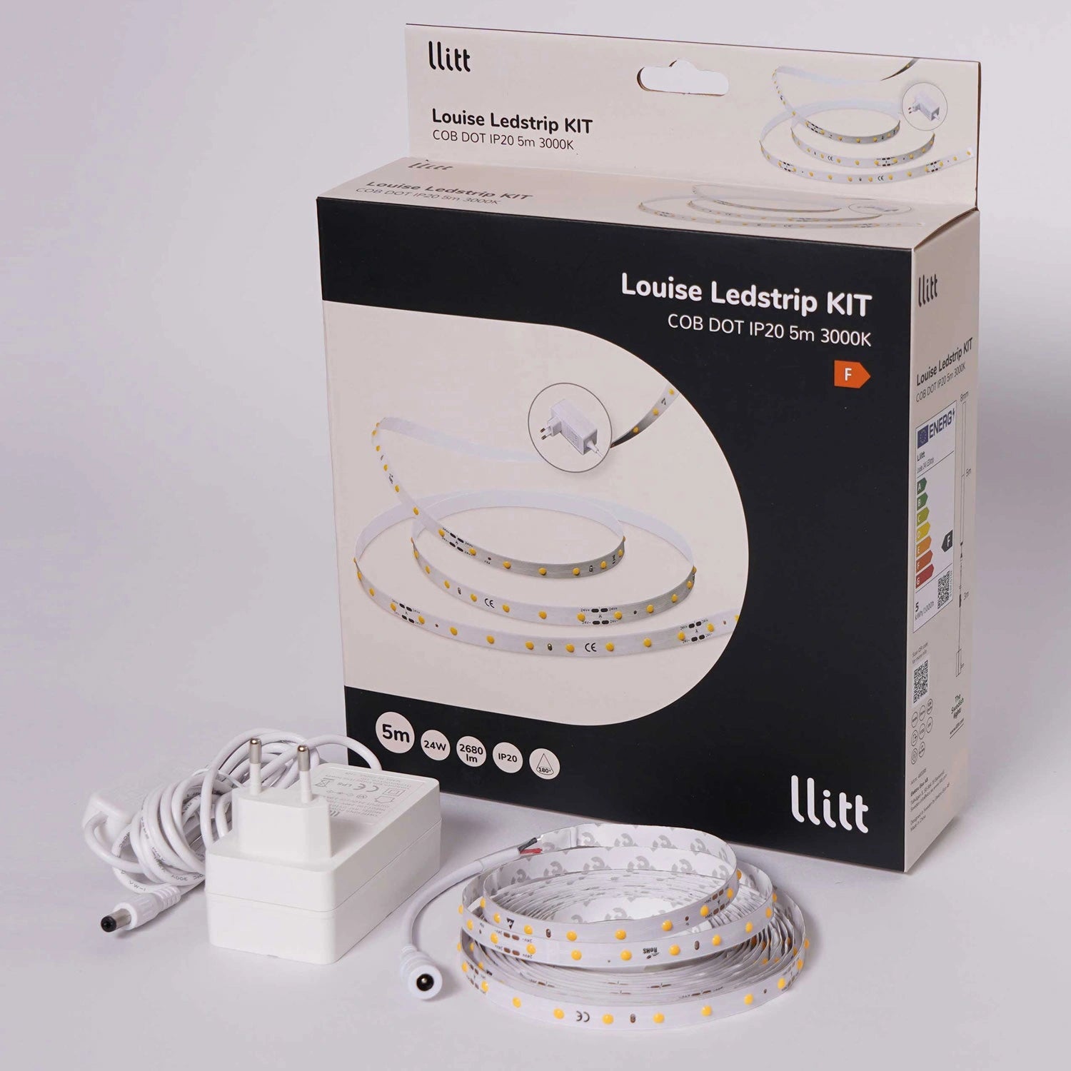 Louise Ledstrip kit COB-LED DOT IP20 5m 3000K
