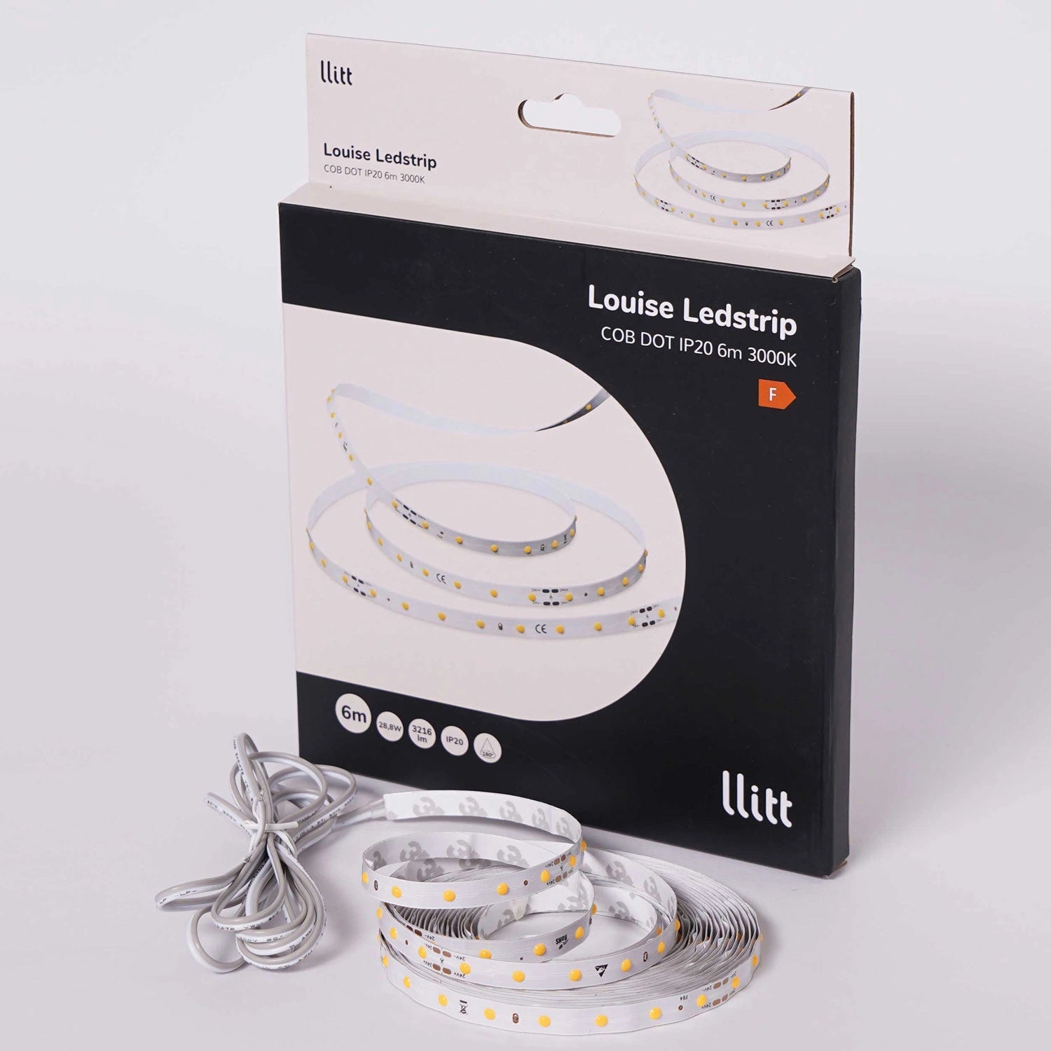Louise Ledstrip COB-LED DOT utan trafo IP20 6m 3000K