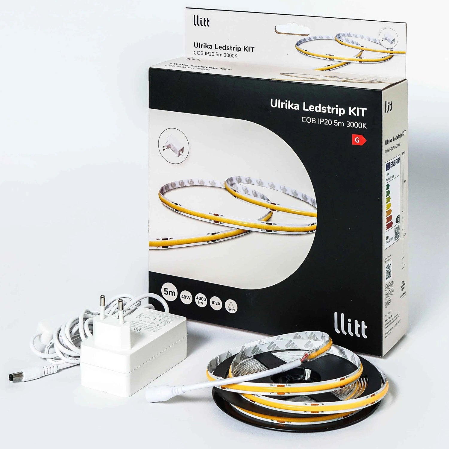 Ulrika Ledstrip kit COB-LED IP20 5m 3000K