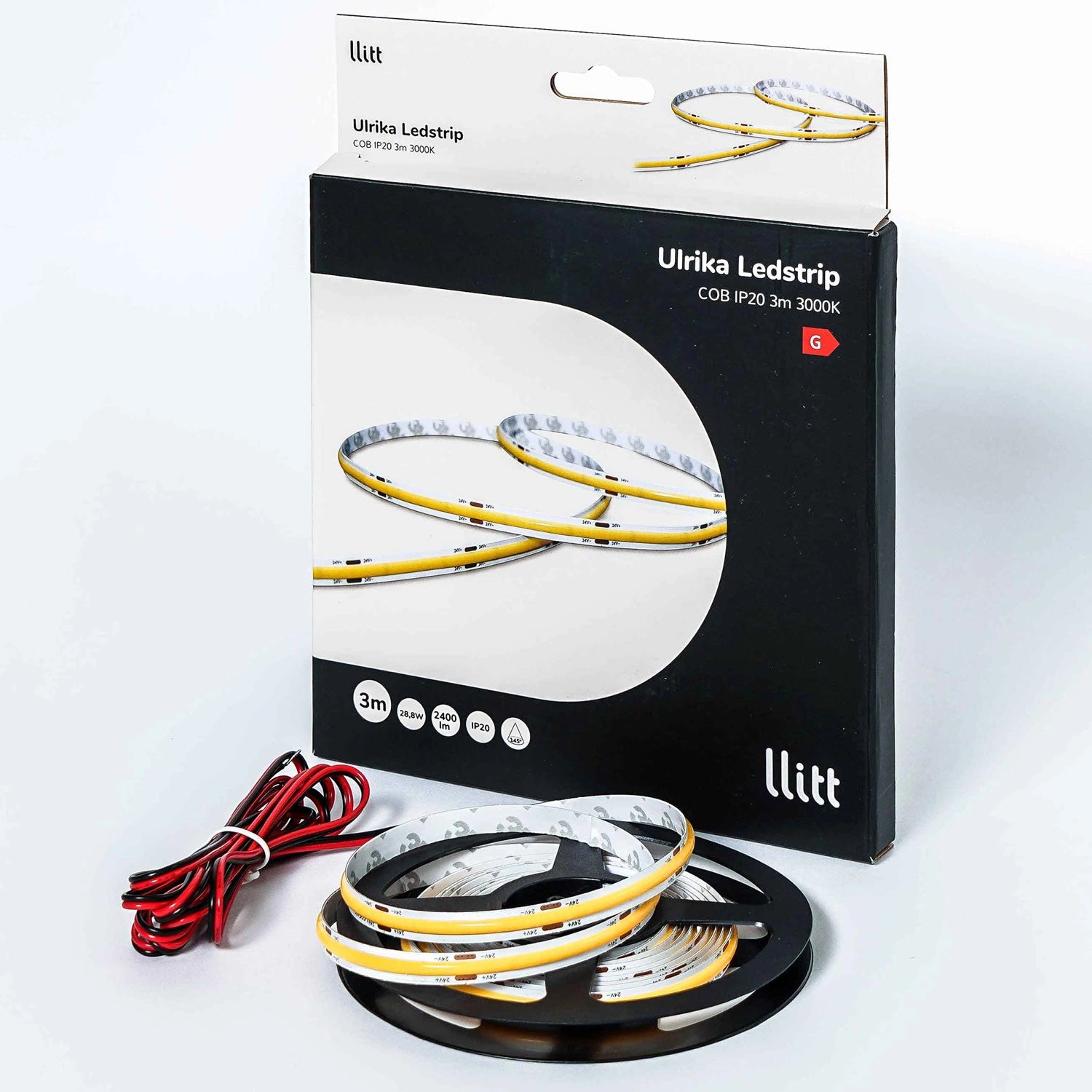 Ulrika Ledstrip COB-LED utan trafo IP20 3m 3000K