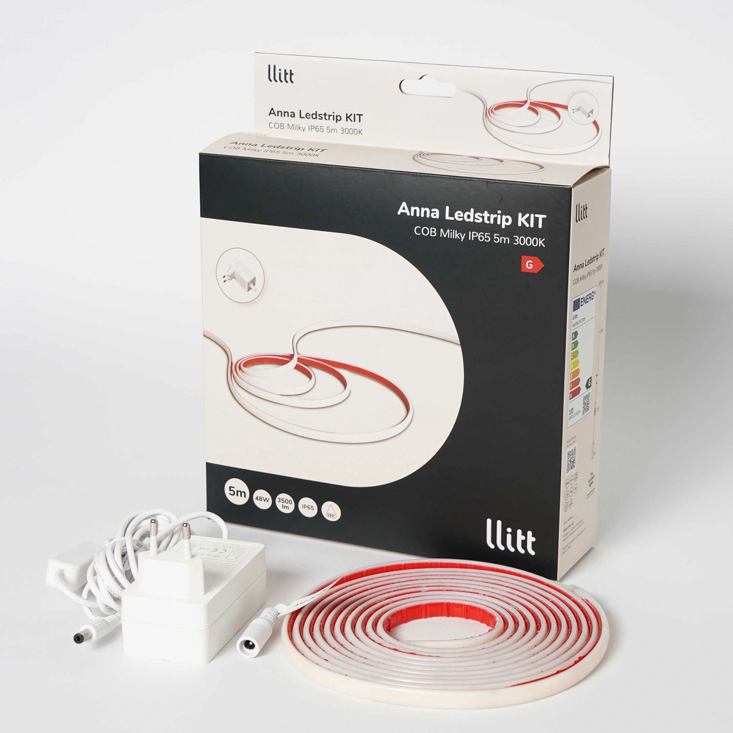 Anna Ledstrip kit COB-LED Milky IP65 5m 3000K