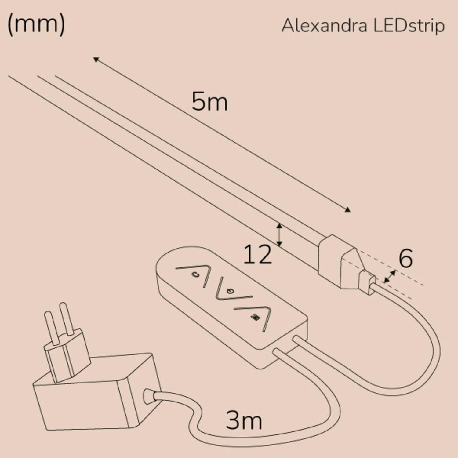 Alexandra Ledstrip kit RGBIC Neon IP65 Smart Tuya WiFi 5m