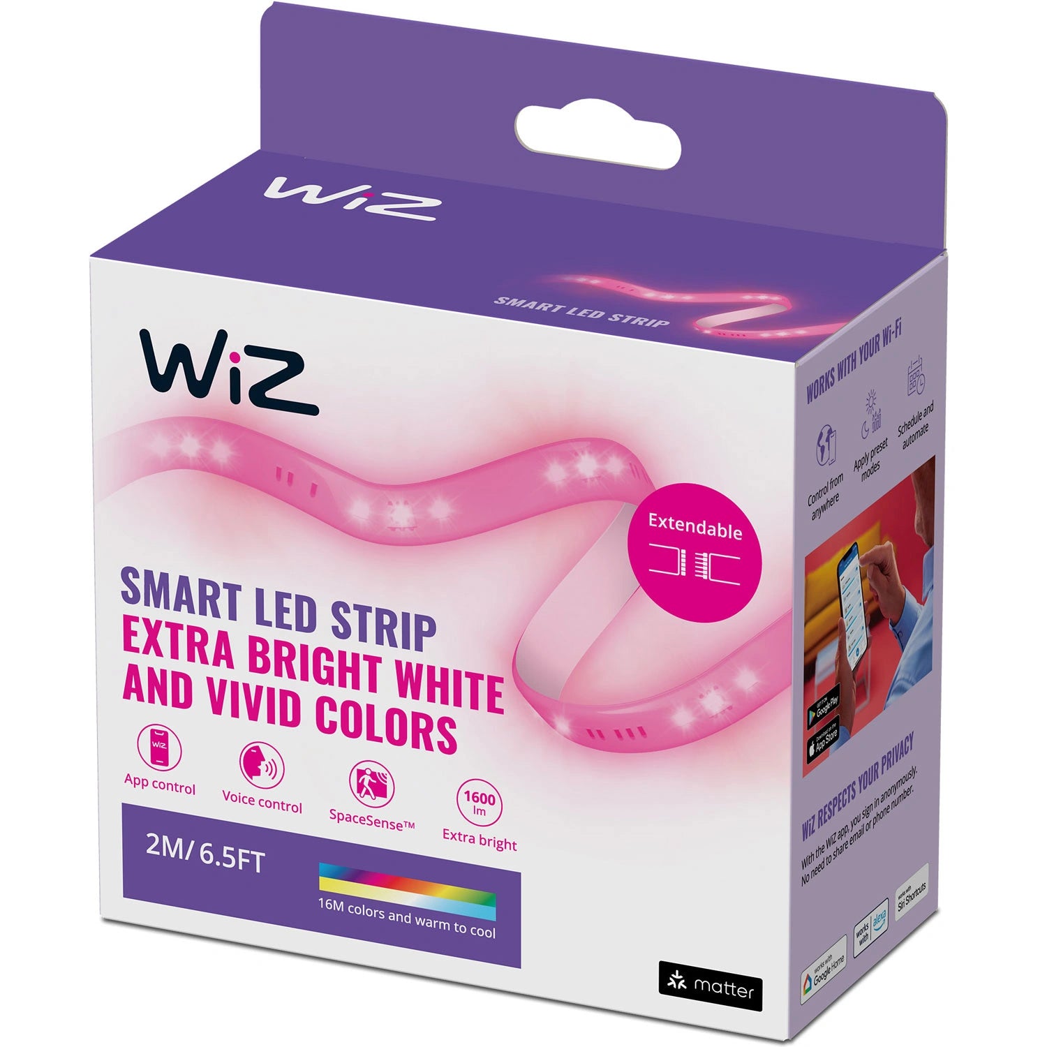 WiFi LED-Strip 2m inkl strömadapter 1600lm