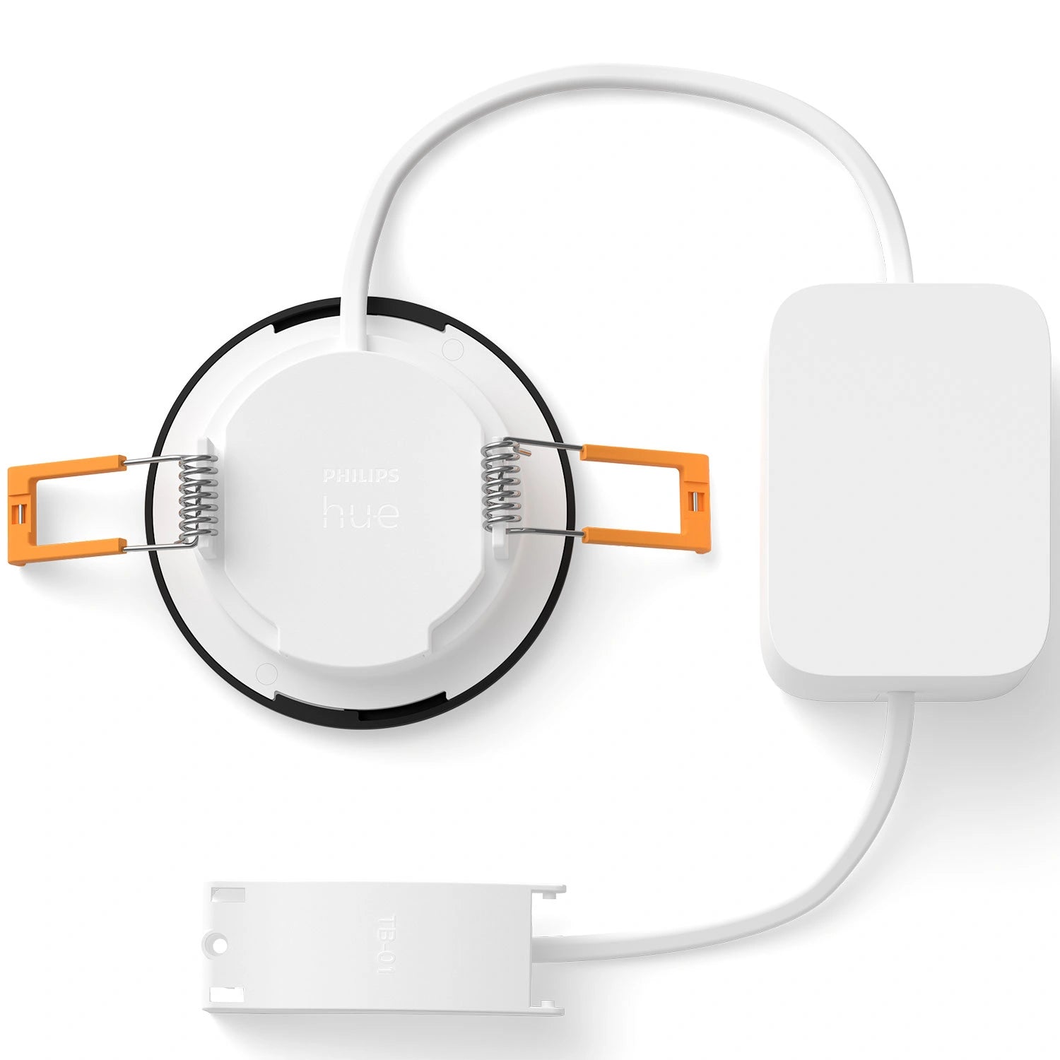 Slim Downlight S 90mm White and Color Ambiance Svart 1-pack