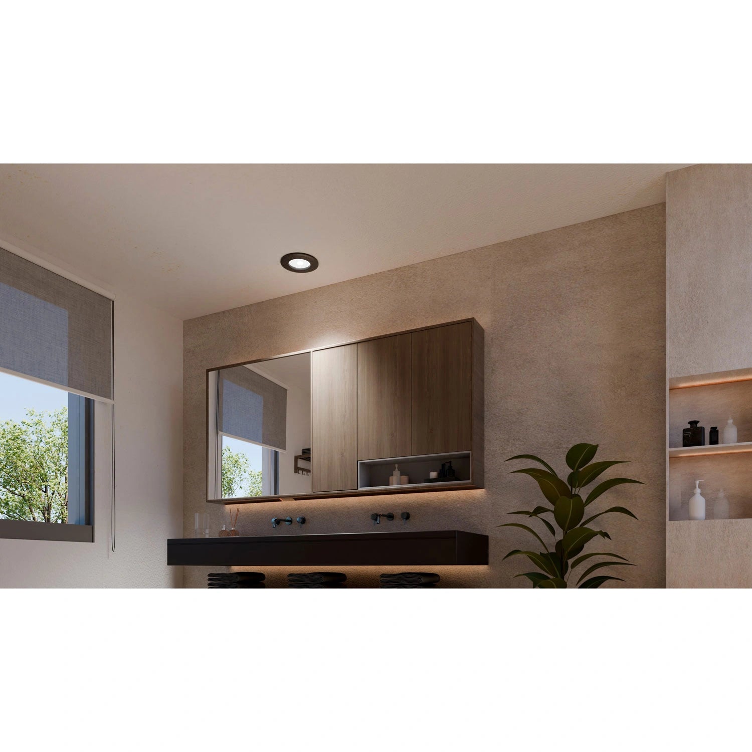 Slim Downlight L 170mm White and Color Ambiance Svart 1-pack