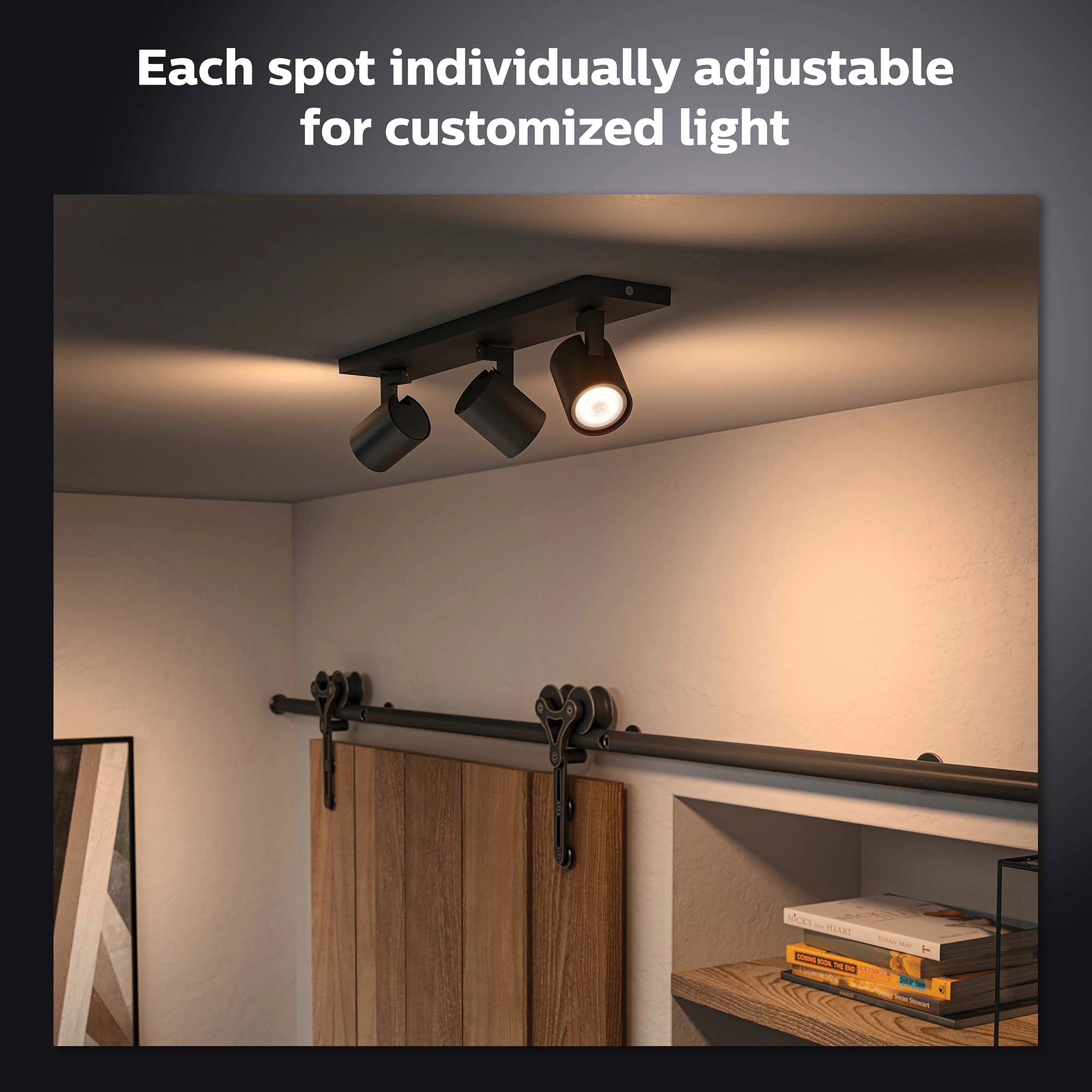 Runner White Ambiance 3 spotlights 1200 lm Svart