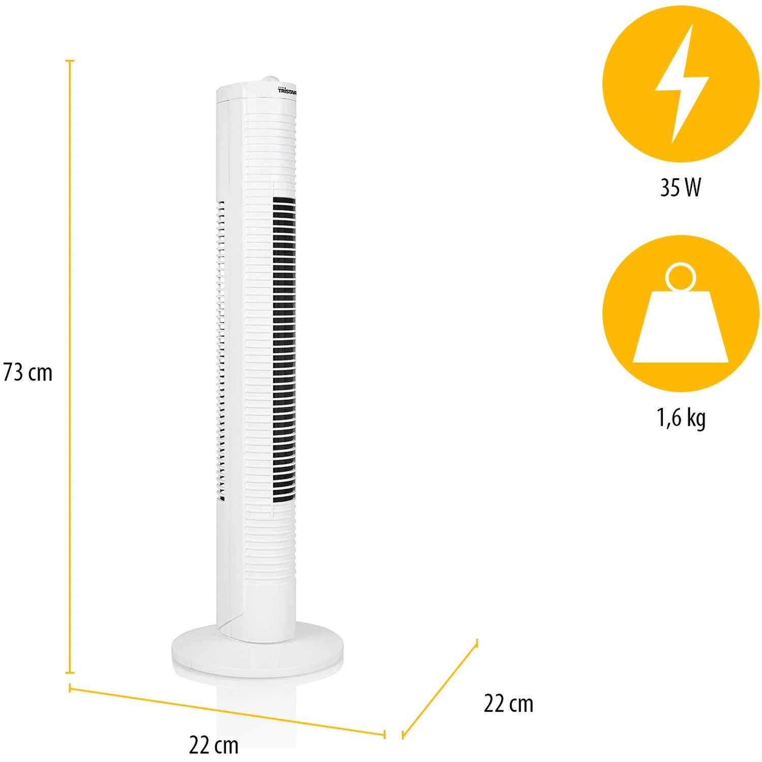 Pelarfläkt med timer