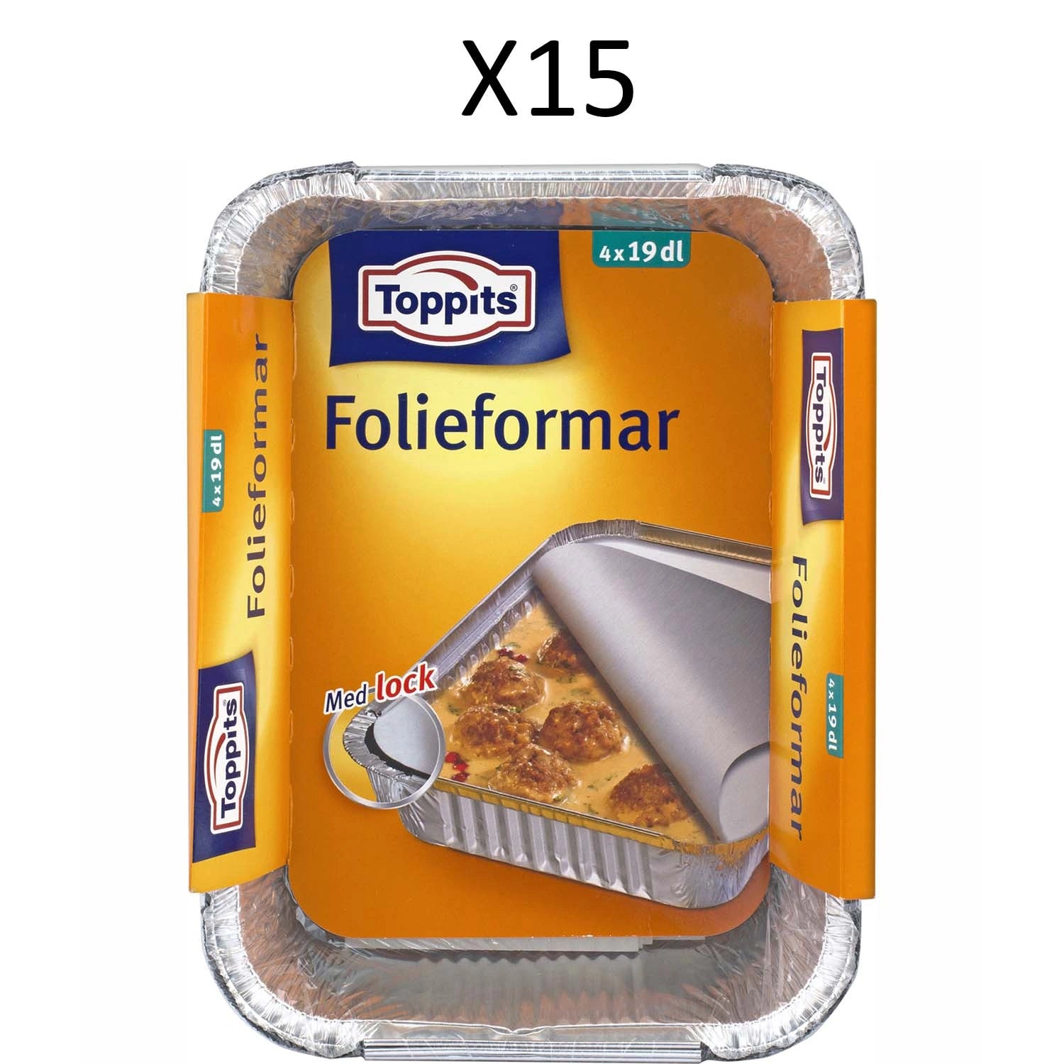 Folieformar med Lock 19dl 15st DFP