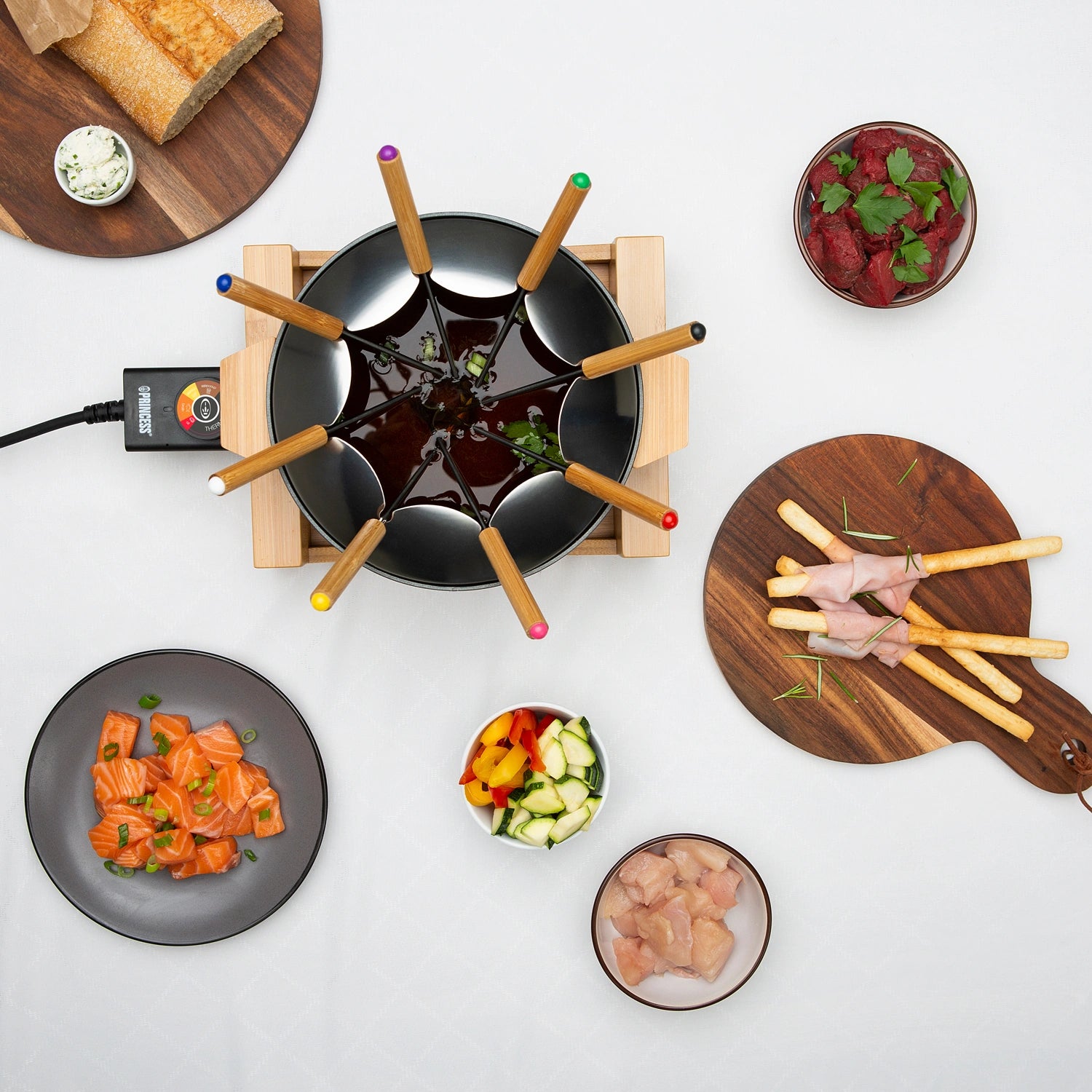 Fondueset Pure Bamboo 173025 1,5l 8st pinnar
