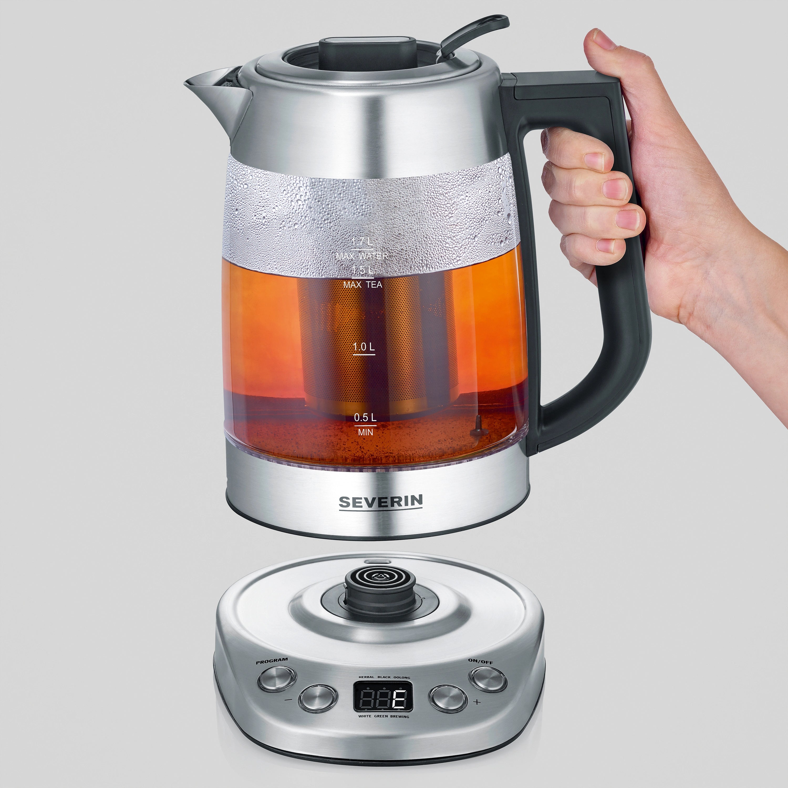 Tekokare Deluxe WK 3480 1,5-1,7l 3000W Justerbar temp
