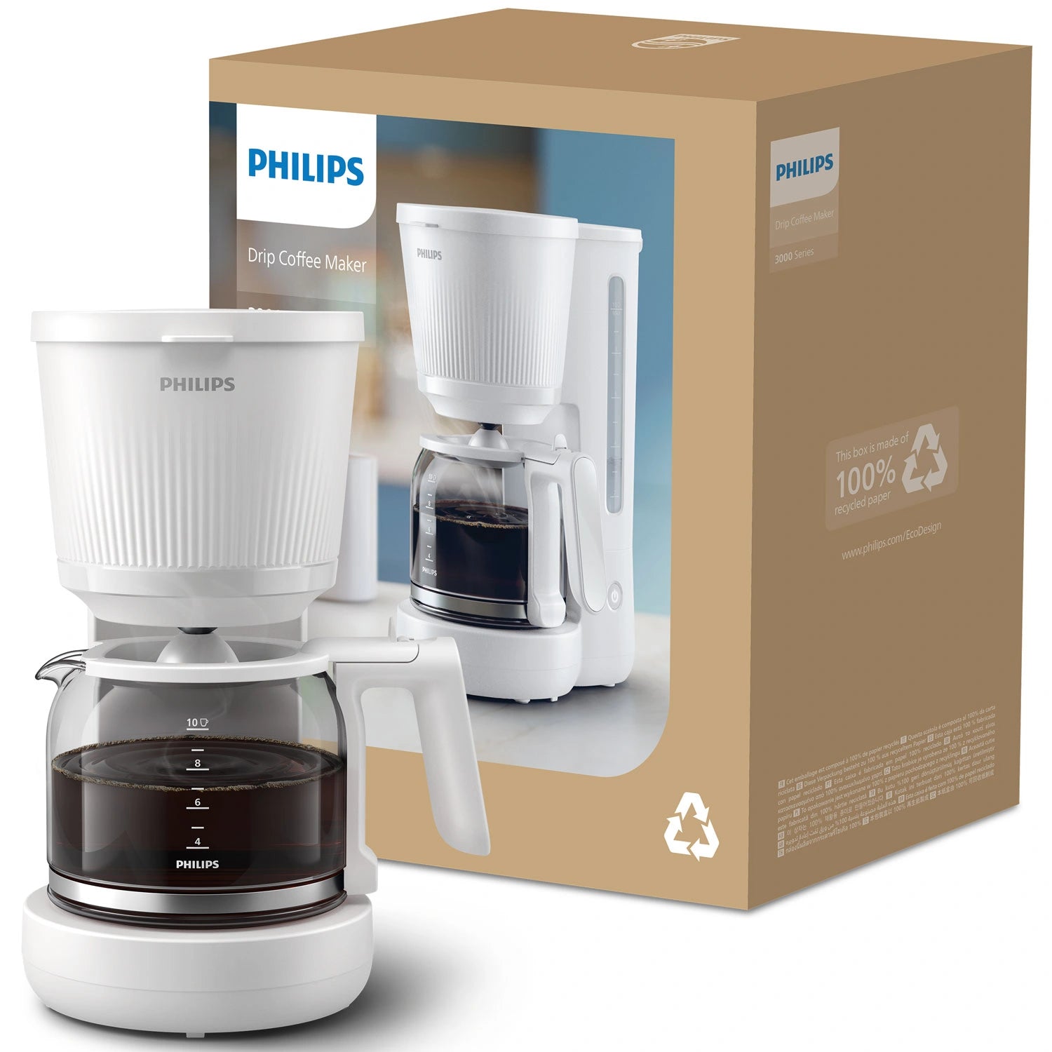 Kaffebryggare HD7411/00 3000-serien Arctic White