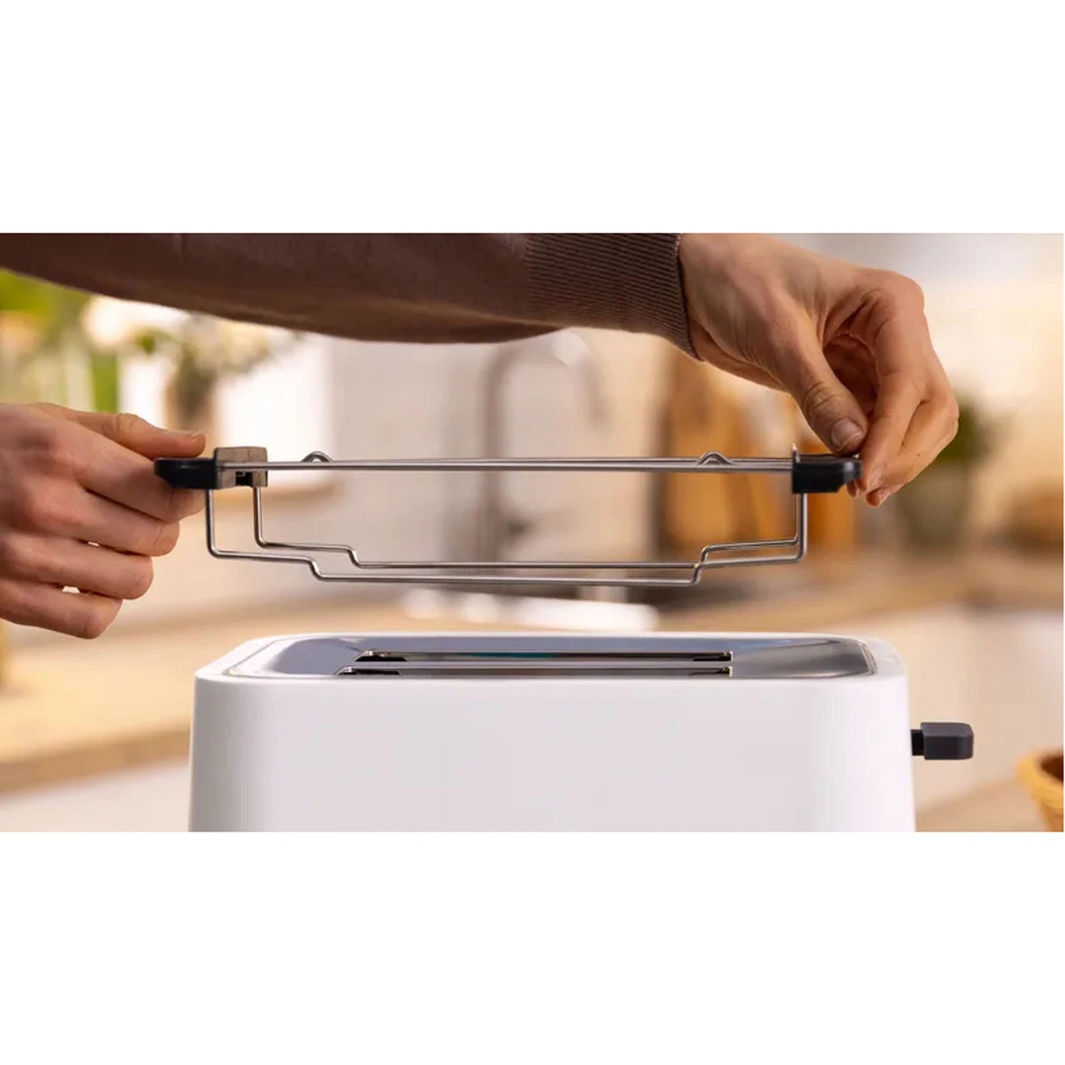 Brödrost TAT3M121 Vit 950W Bagels Funktion.