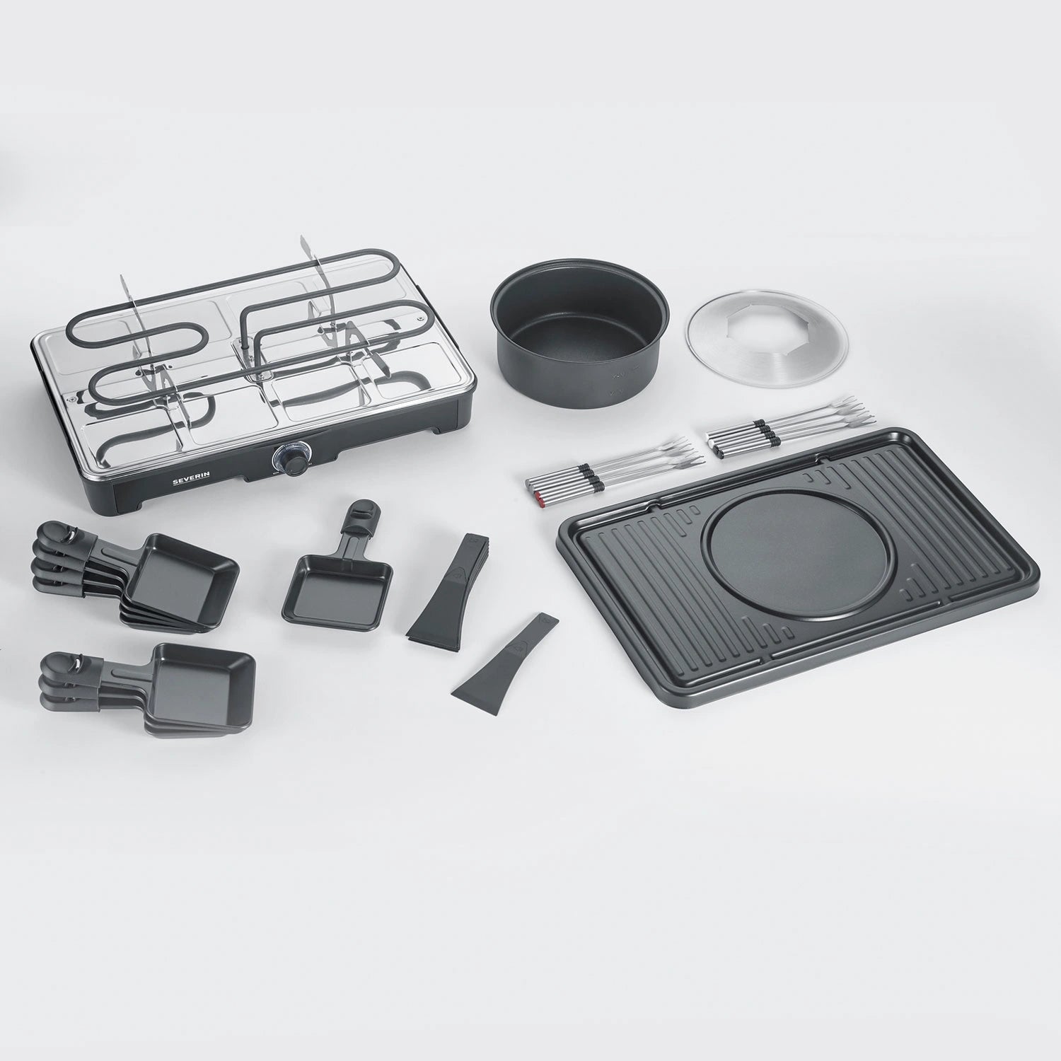 Fondue/Raclette Kombinerad 8pannor 2in1 RG 2347