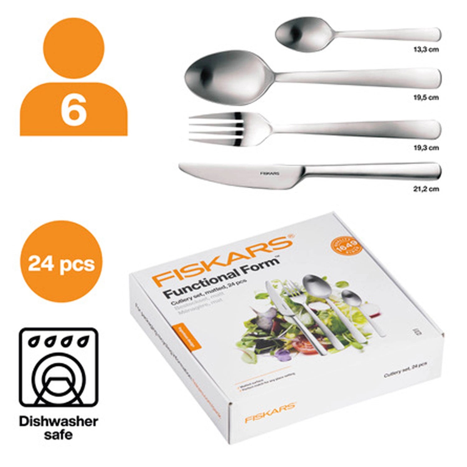 Bestickset FF matt 24-delar i gåvoask