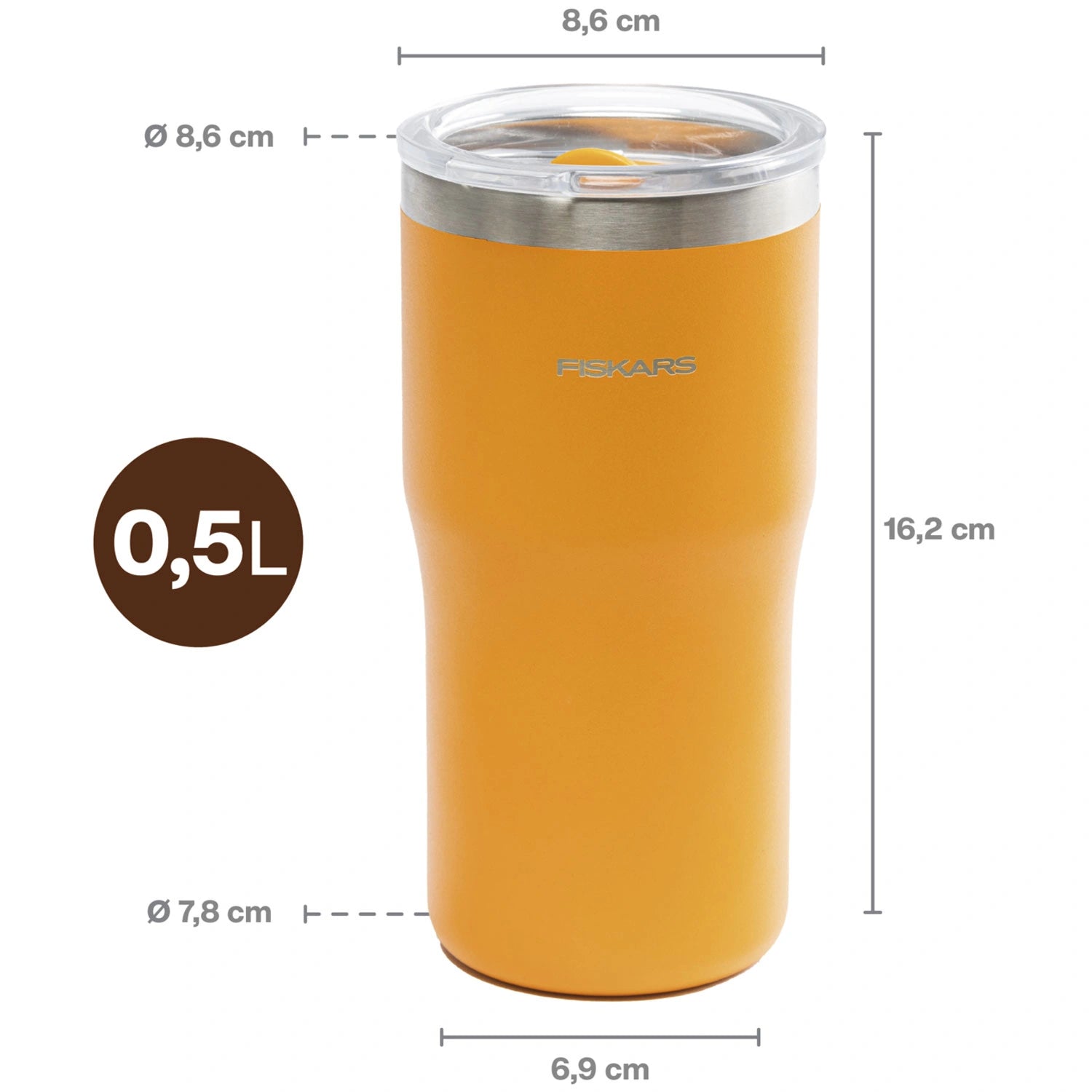 Termosmugg orange 0,5 liter On-the-go mug
