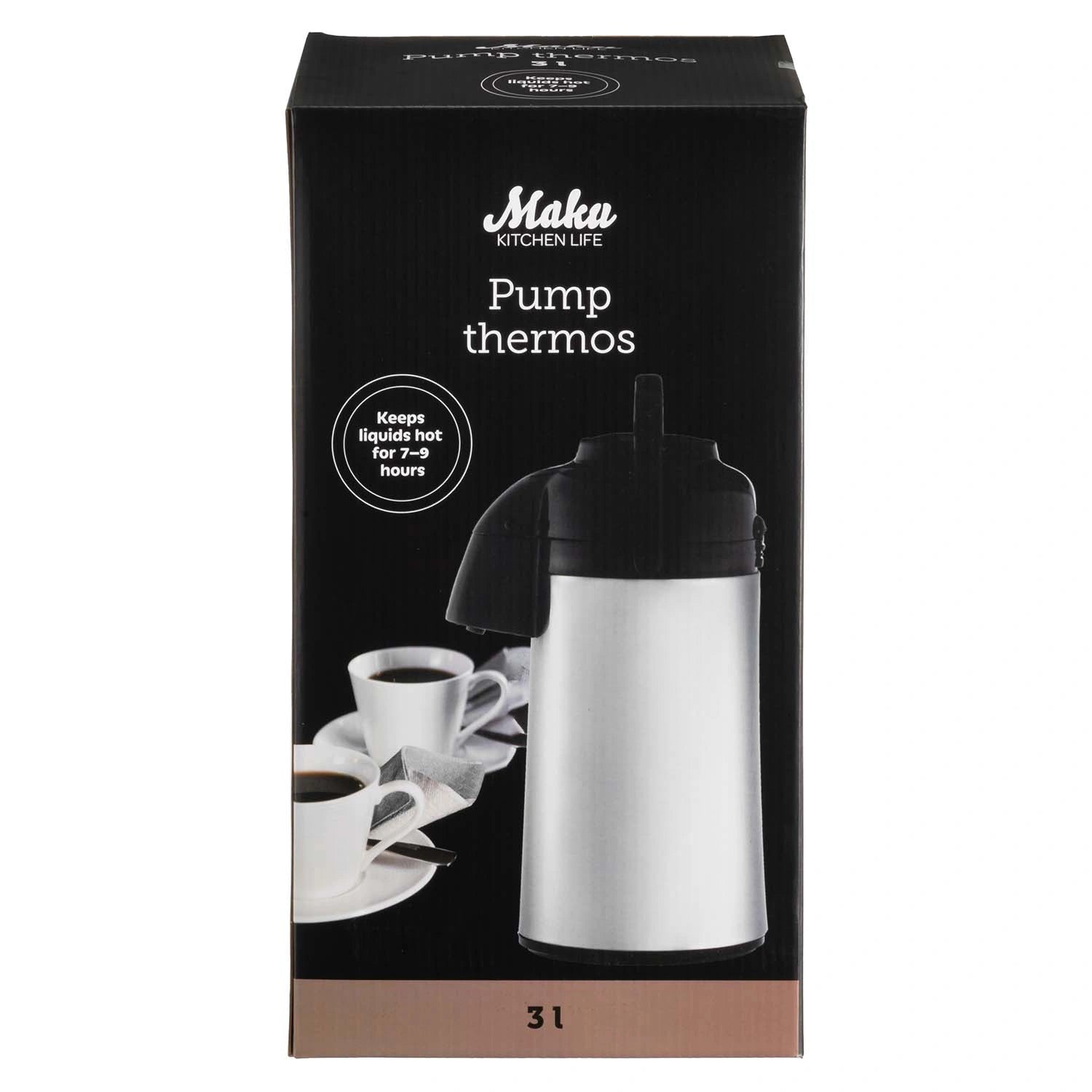 Pumptermos Stål 3 L