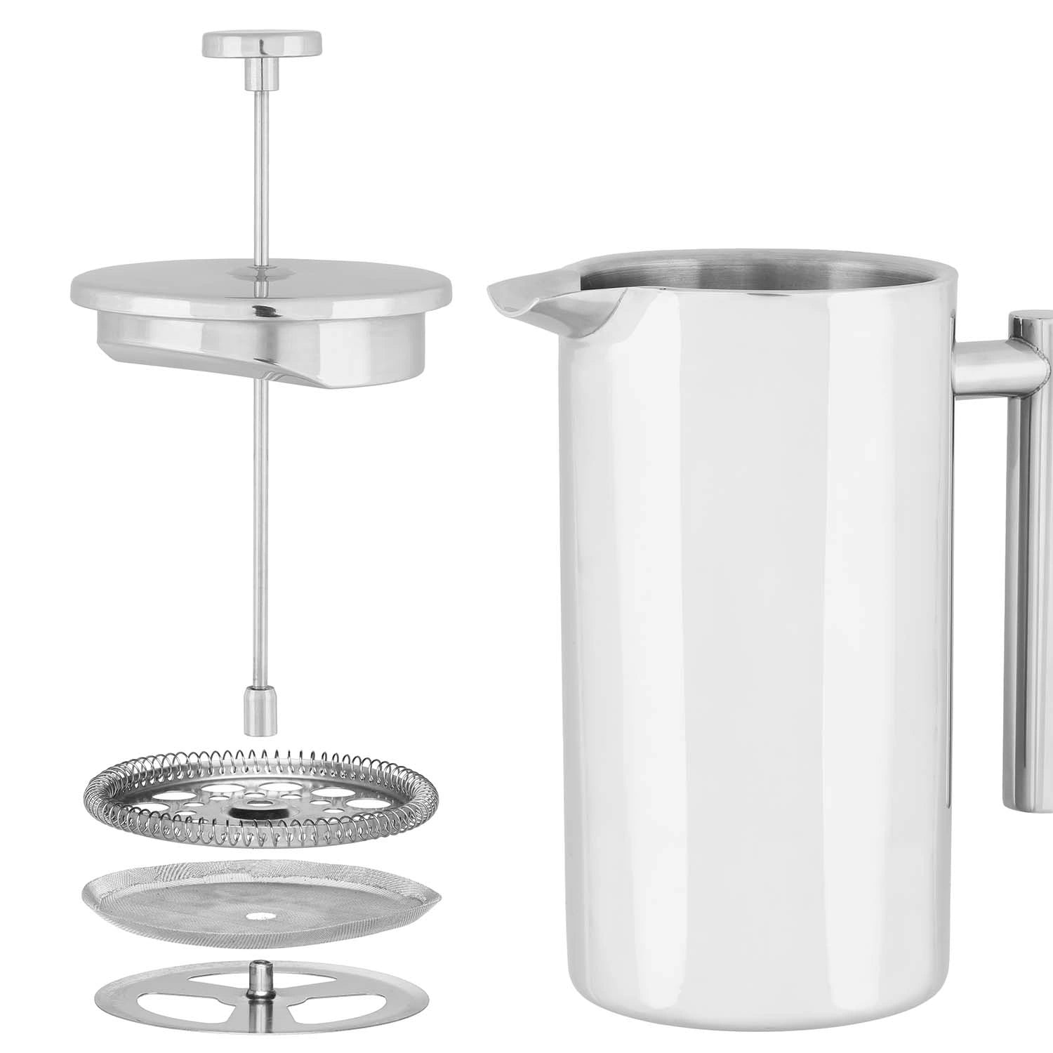 Gastro kaffepress, stål 1 L