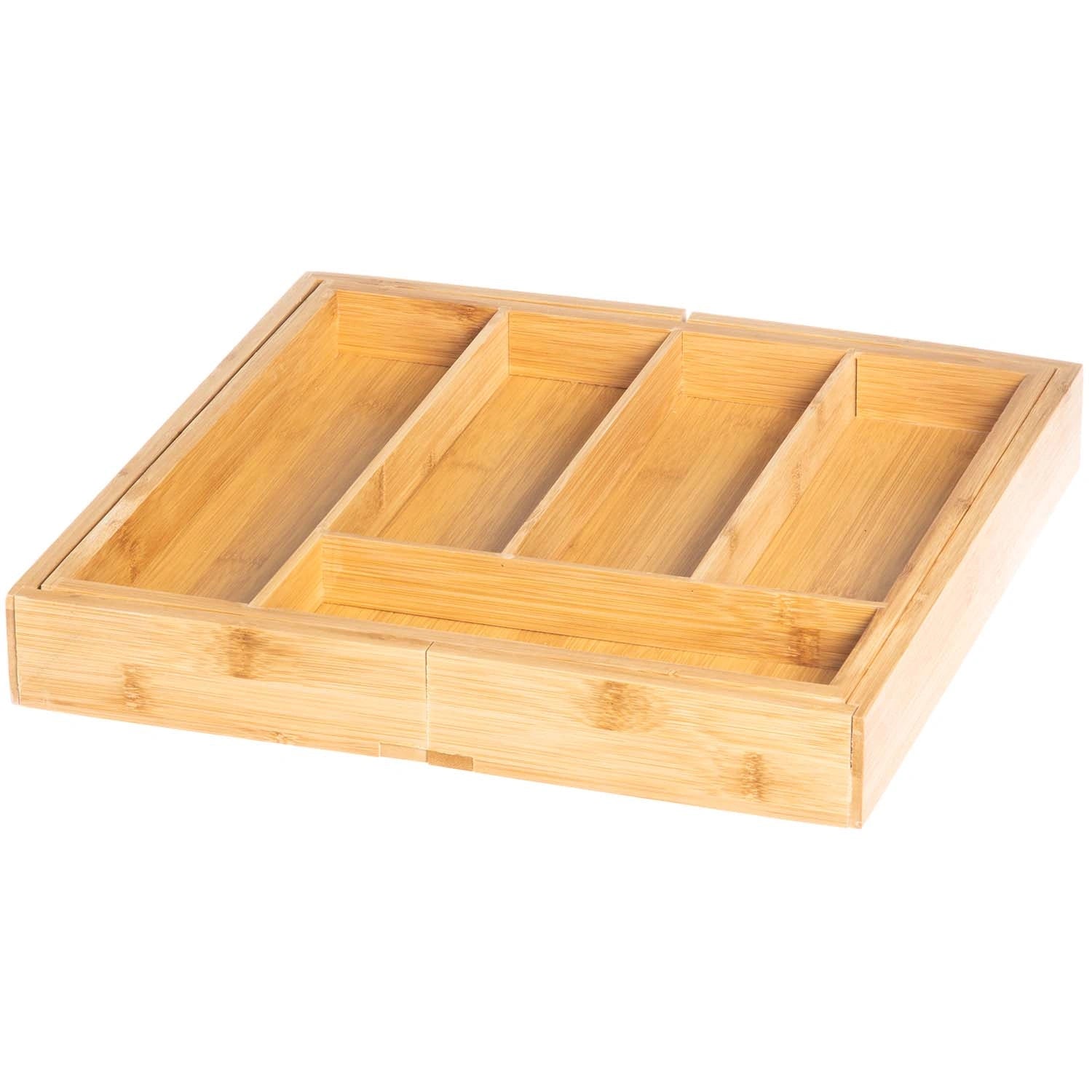 Bestickslåda bambu, Justerbar