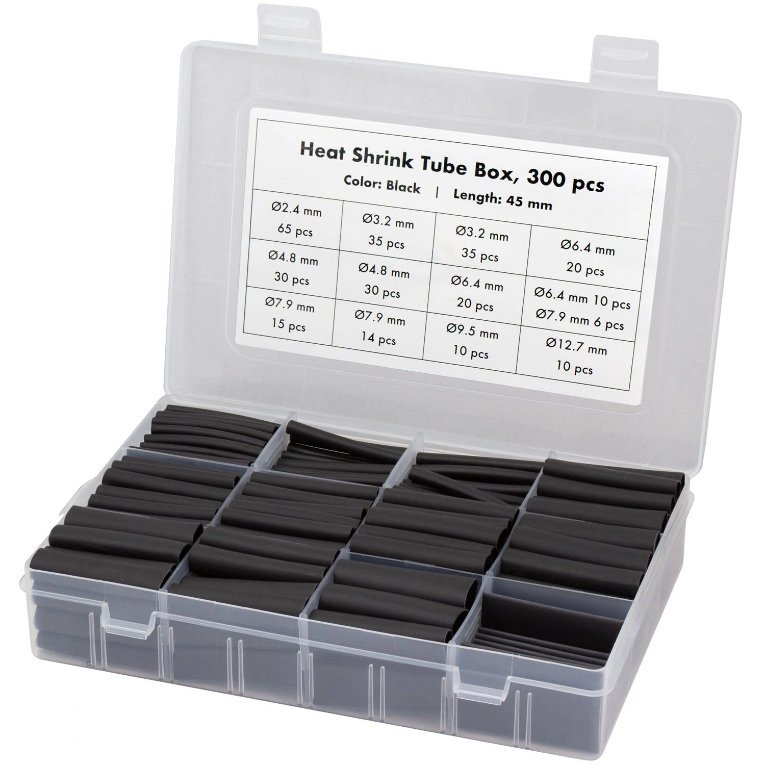 Krympslangar 300-pack 45mm långa Svart