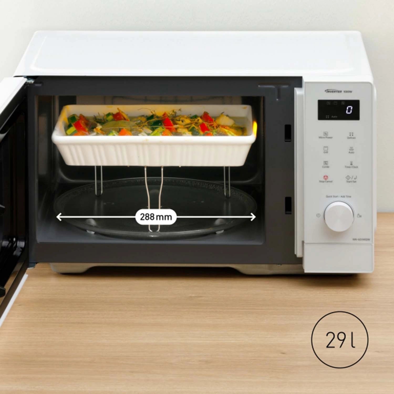 Mikrovågsugn 29L 1000W NN-GD34QWEPG