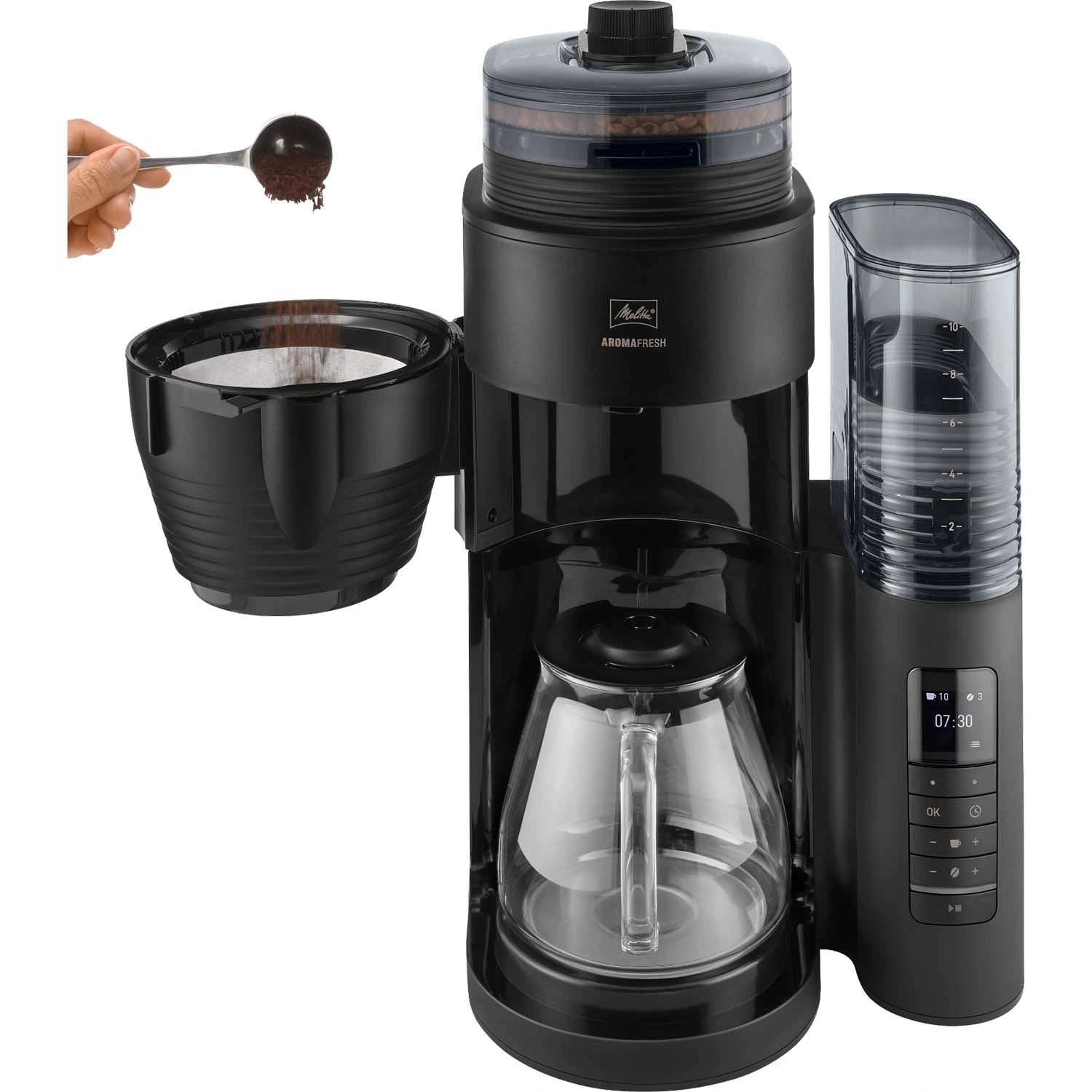 Kaffebryggare Aromafresh Glass Pro svart