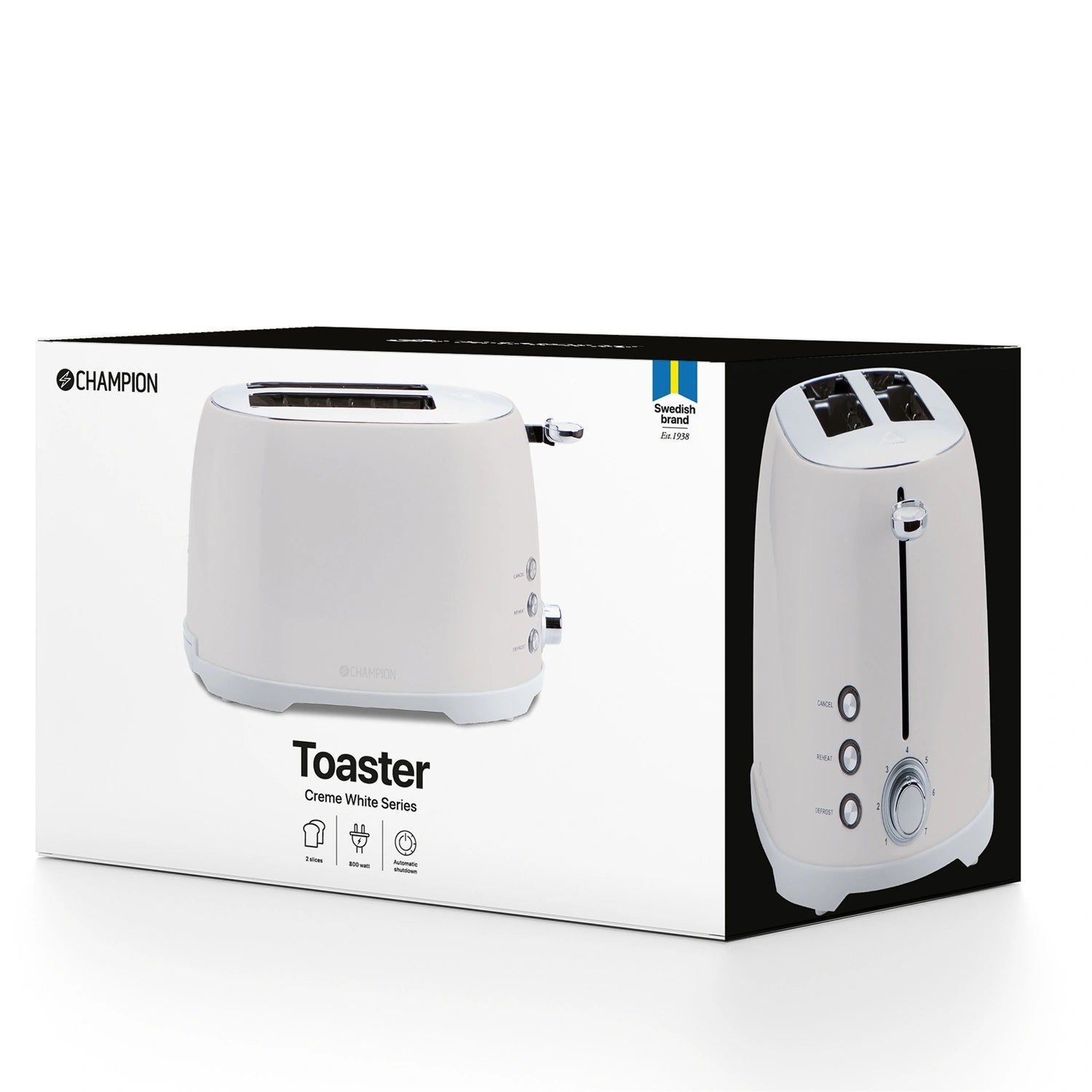 Brödrost 2 skivor 800W BR610 Creme White Series