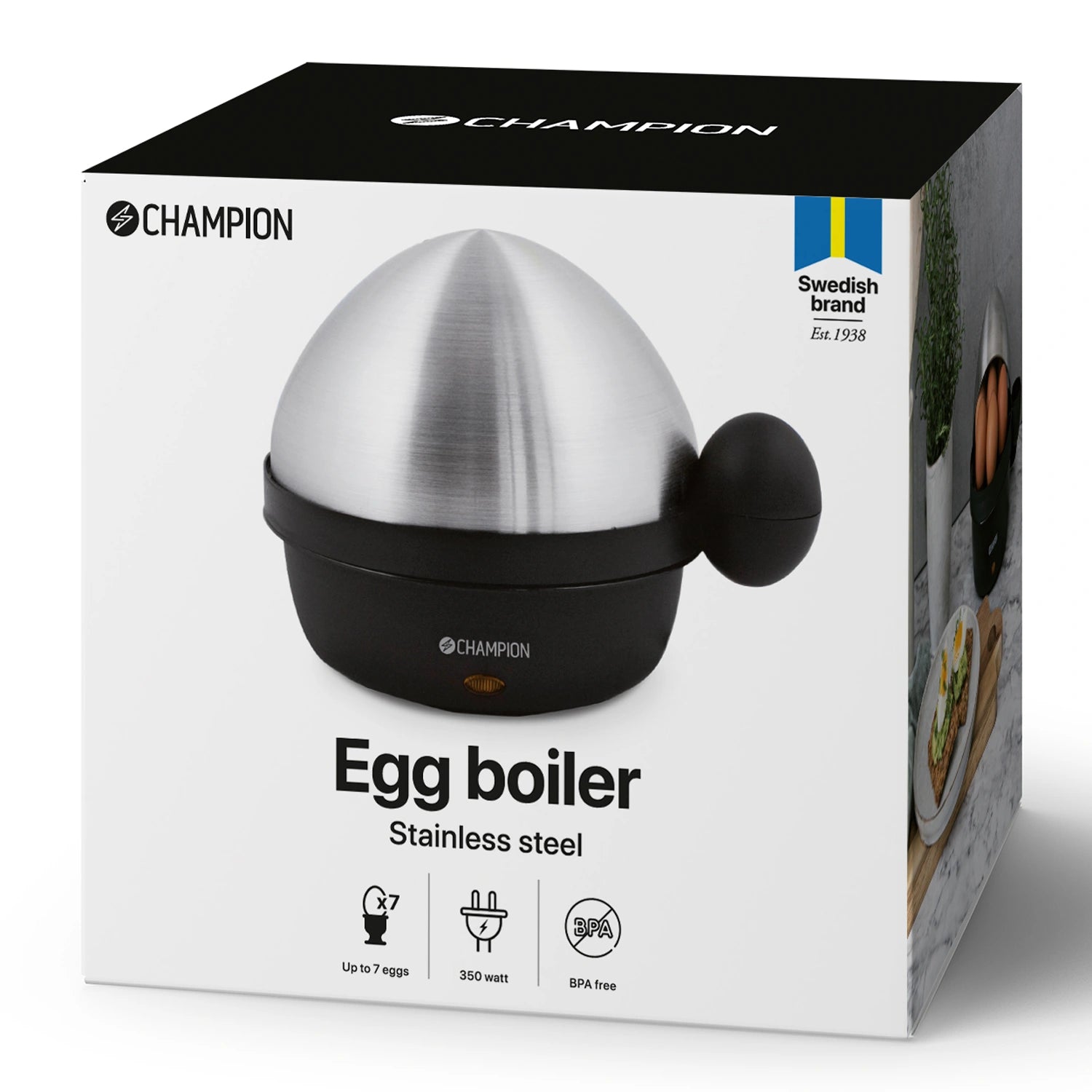Äggkokare 7 Ägg EB100 Rostfri