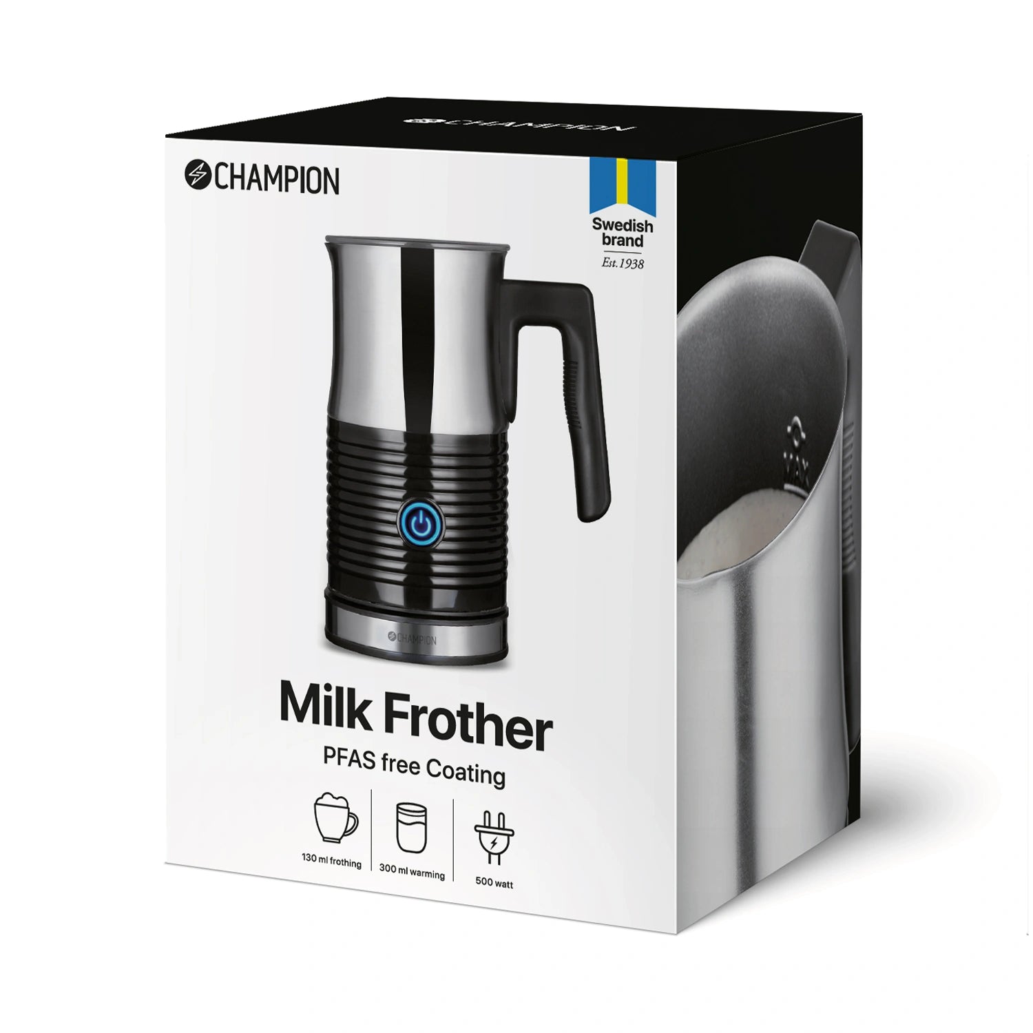 Mjölkskummare 130ml/300ml MS210 Rostfri