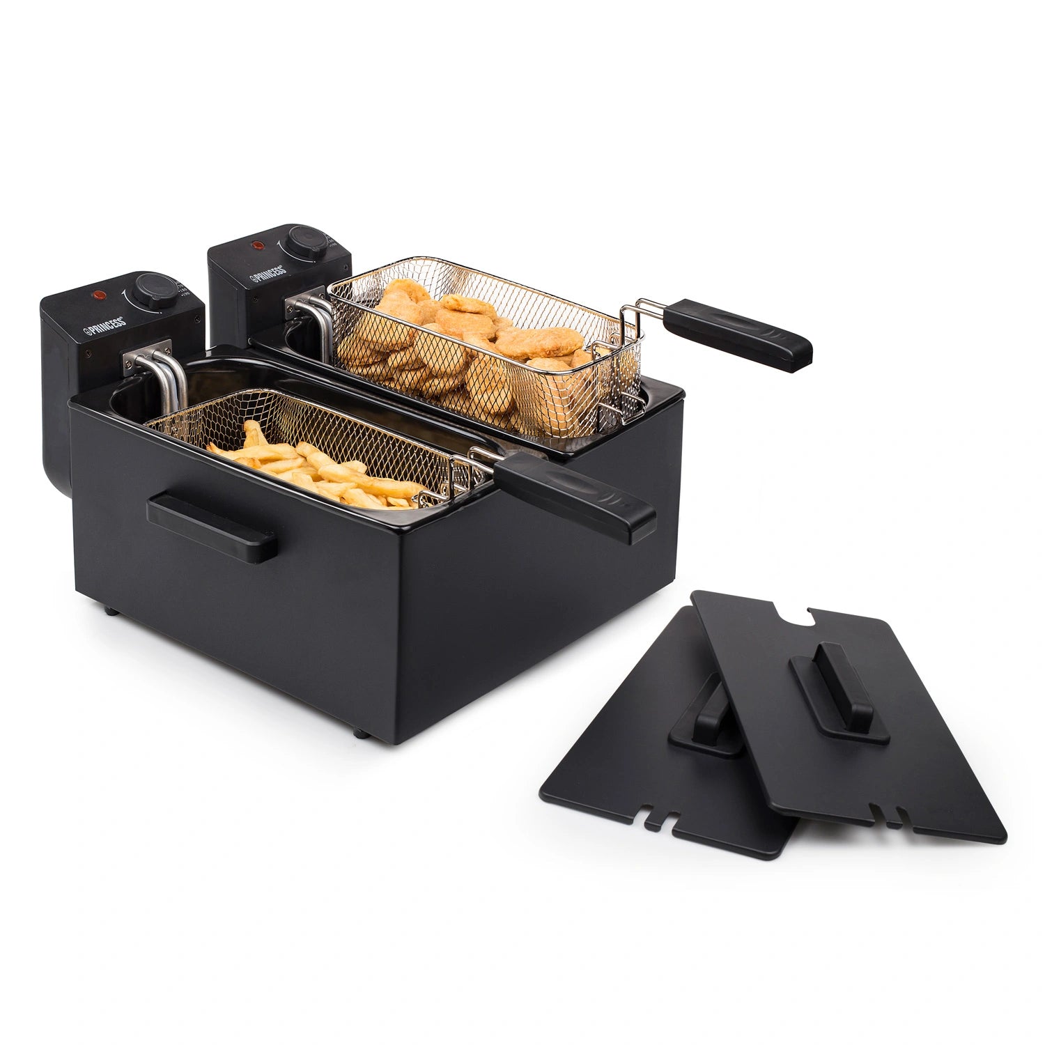 Fritös Dubbel 2x3L 2x1800W Svart