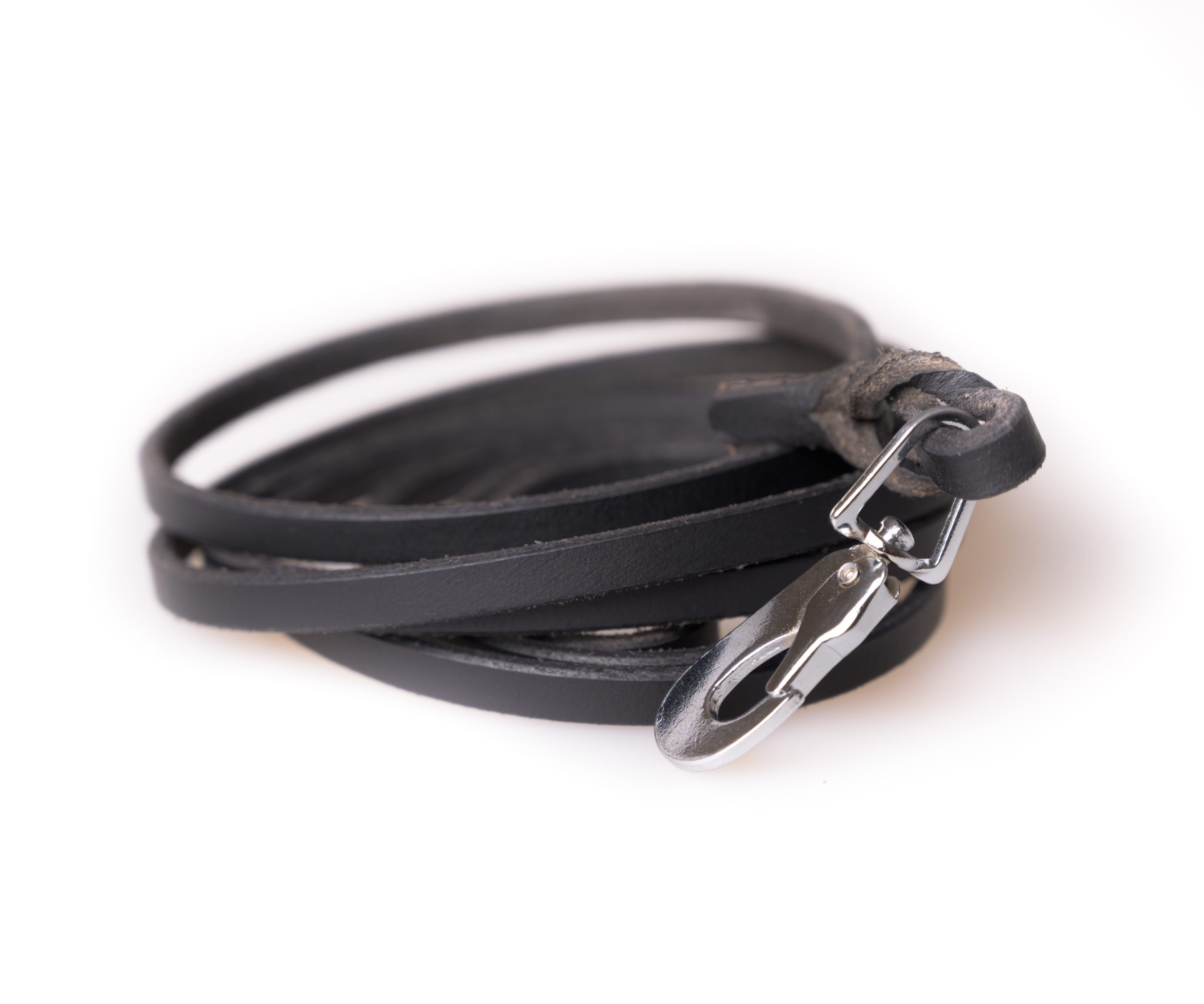 Leather Leash (pcp hook), 1,2×180 cm Black