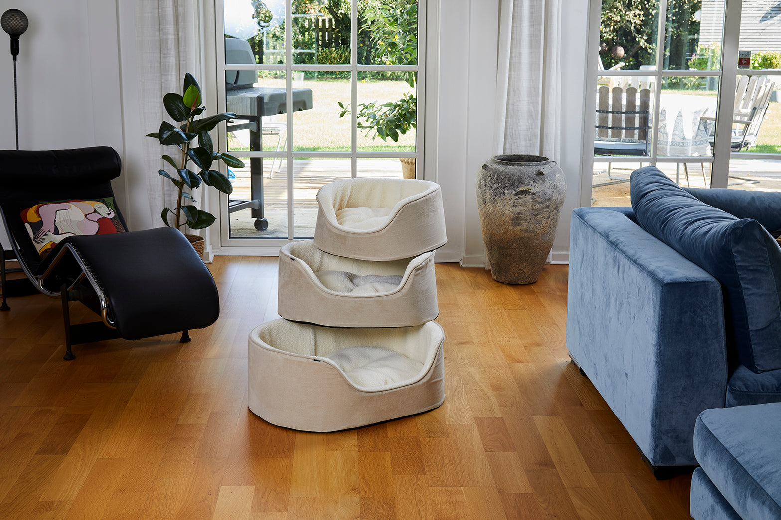 Sherpa Hundbädd med hög kant Beige S