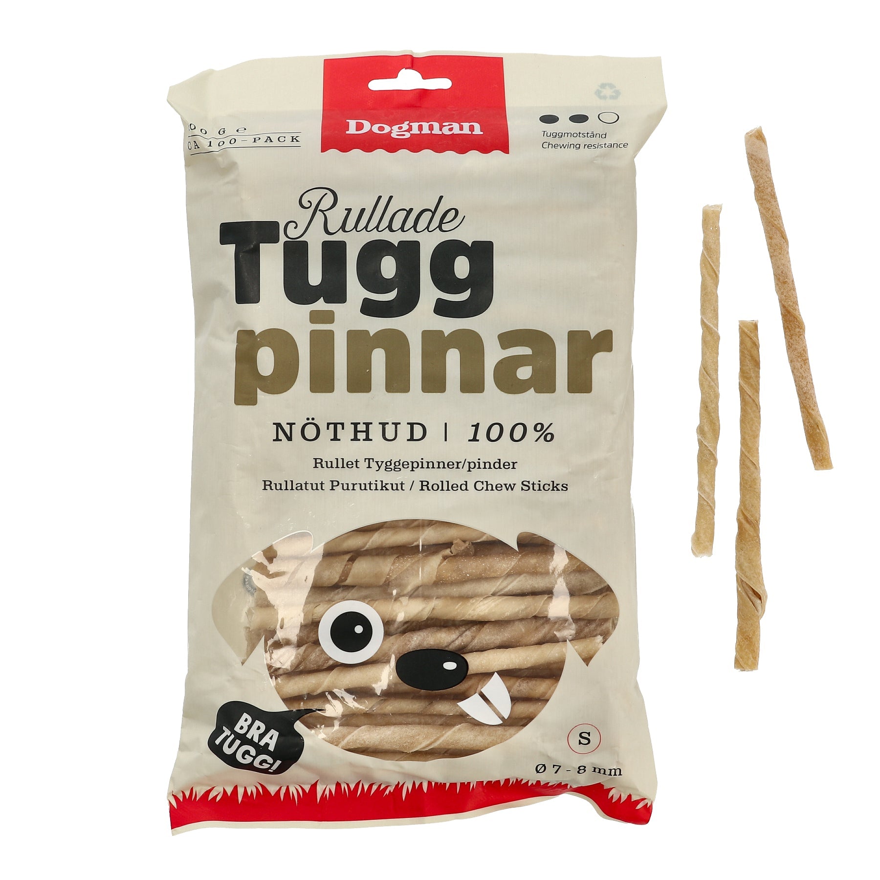 Dogman Tuggpinnar Rullade 100p Brun